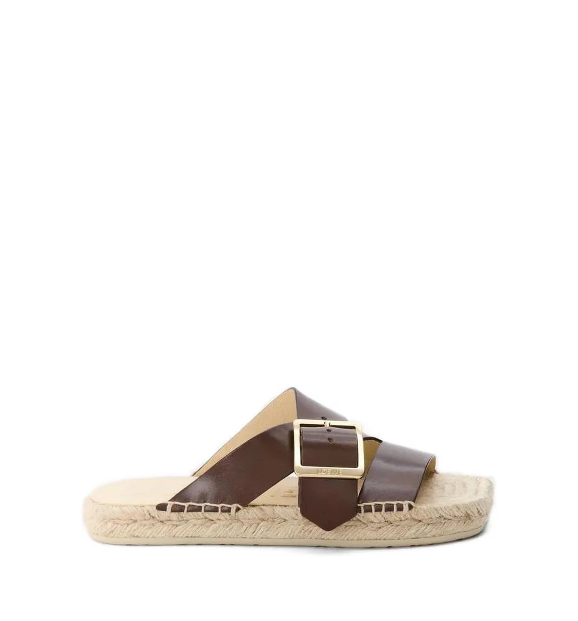 Petal Espadrille Slide In Vegetable-Tanned Calfskin
