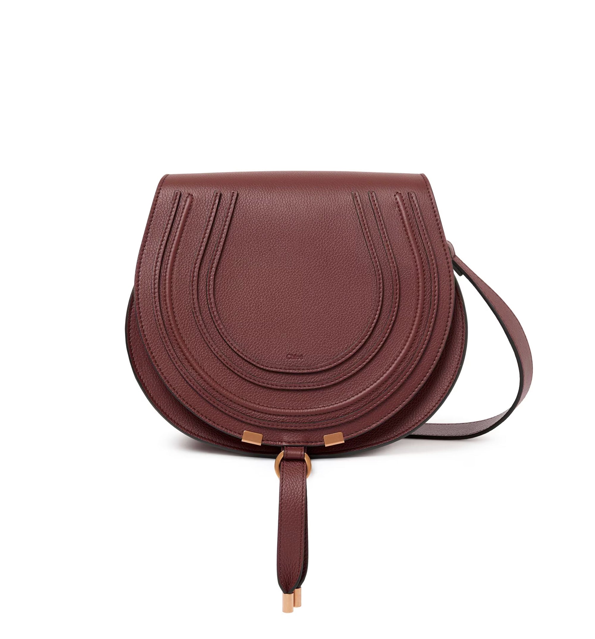 Marcie saddle bag in grained leather