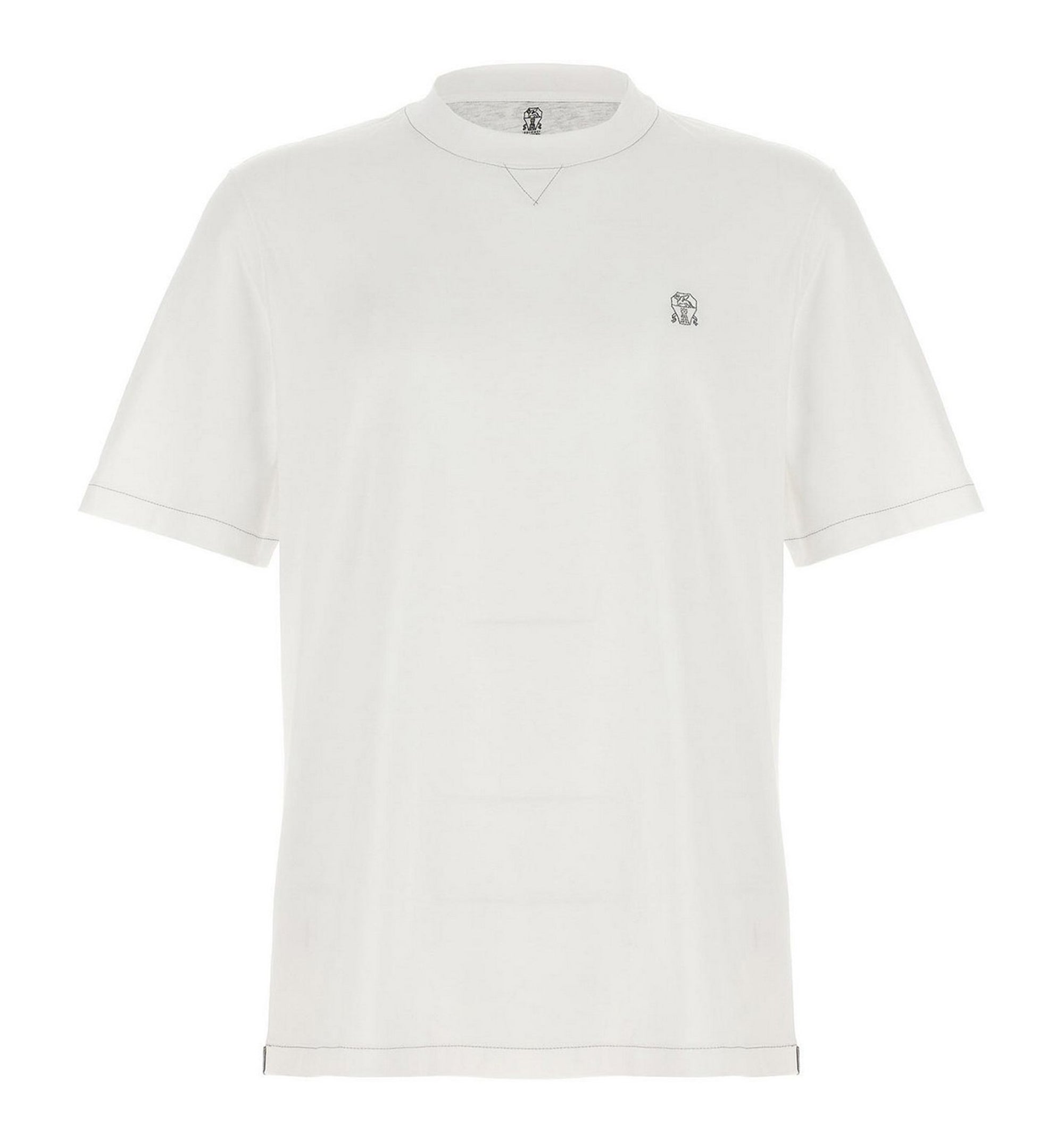 Cotton jersey crew neck T-shirt with logo