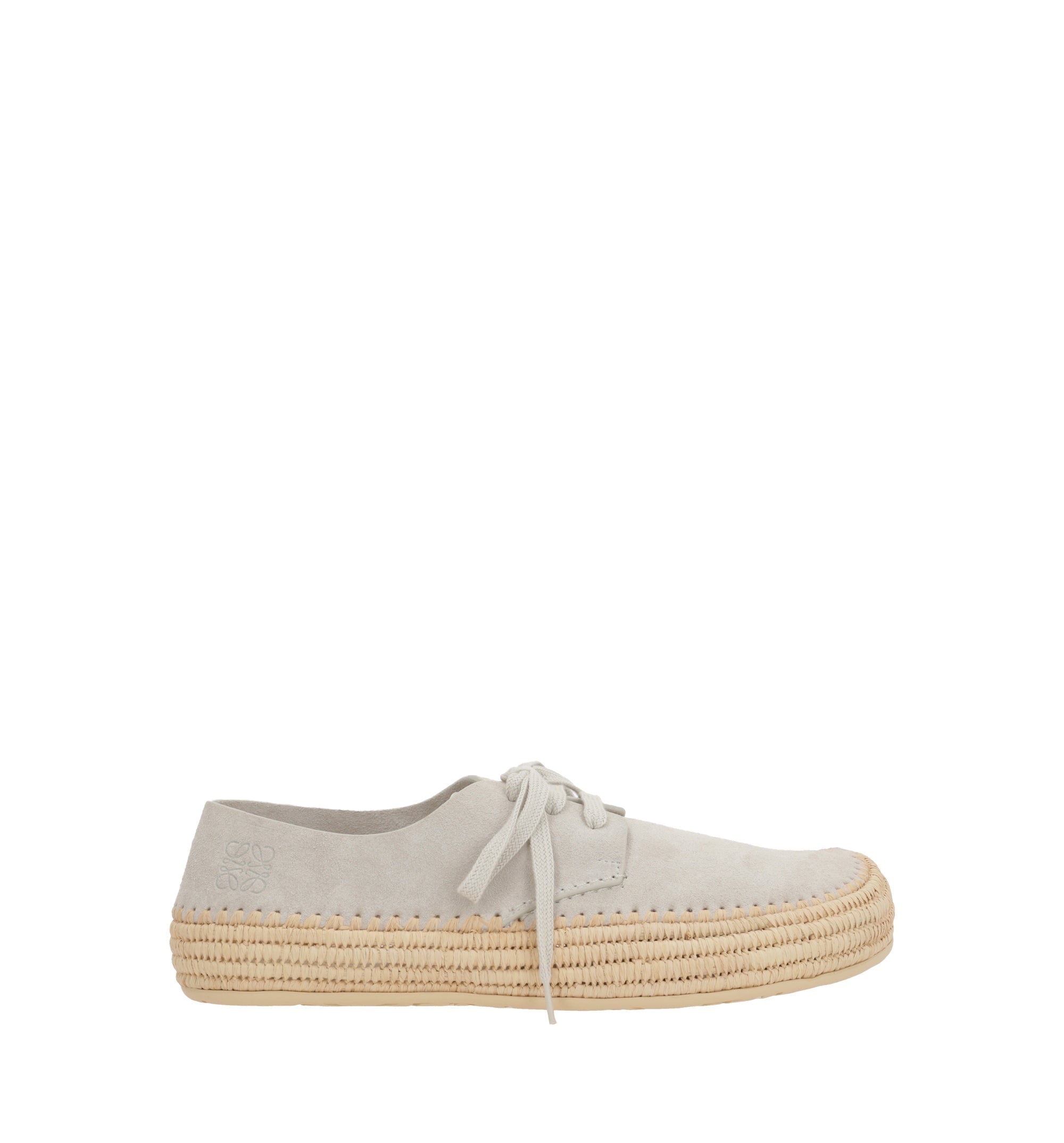 Rio Lace-Up In Suede And Raffia