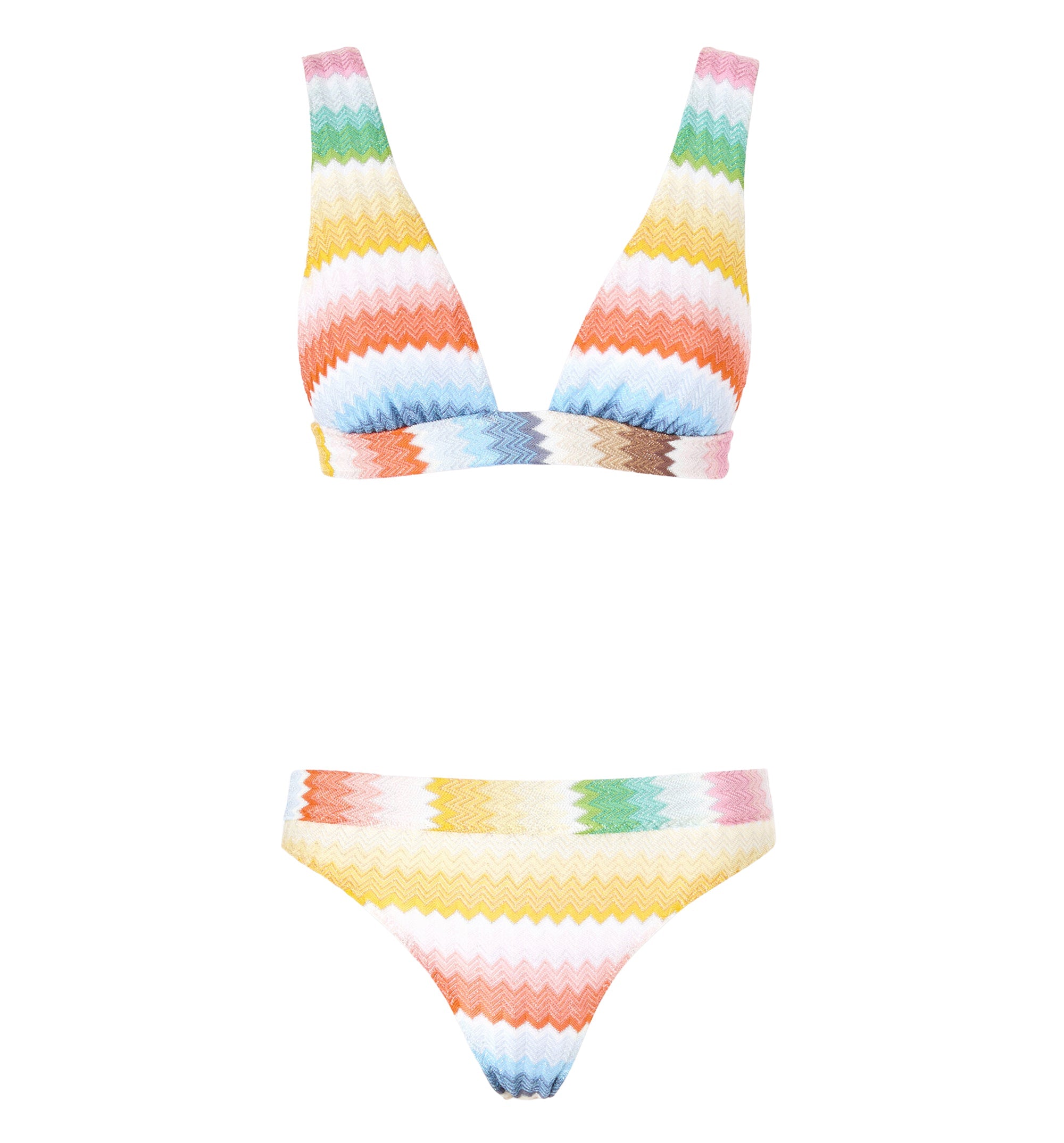Bralette Bikini With Dégradé Zigzag Pattern