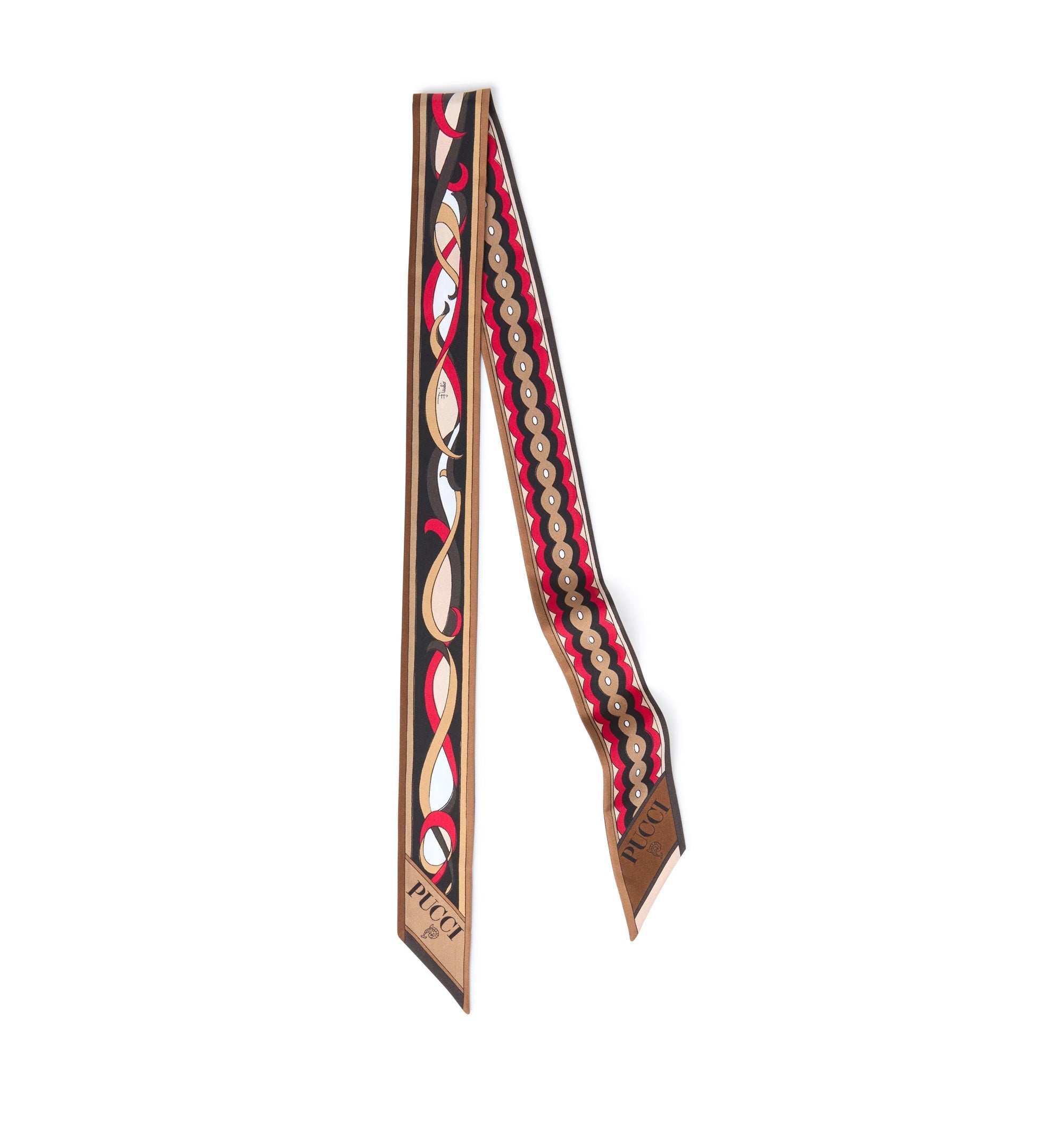 Girandole and Papiro Print Silk Twill Scarf