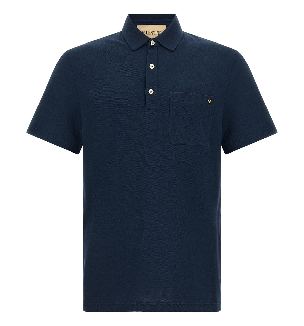 Polo Shirt in Cotton Piquet with VGold