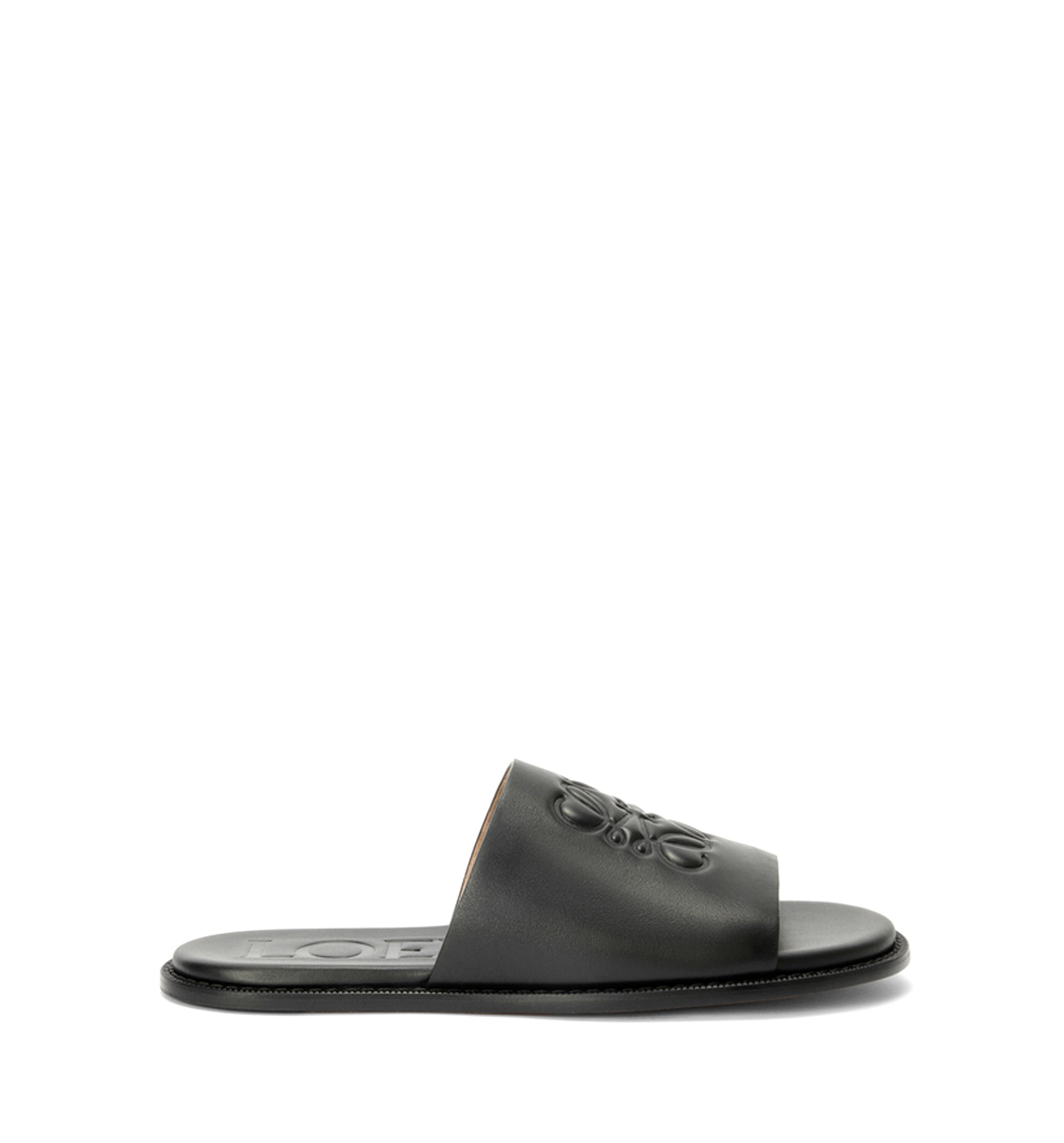 Flex Anagram slide in soft calfskin