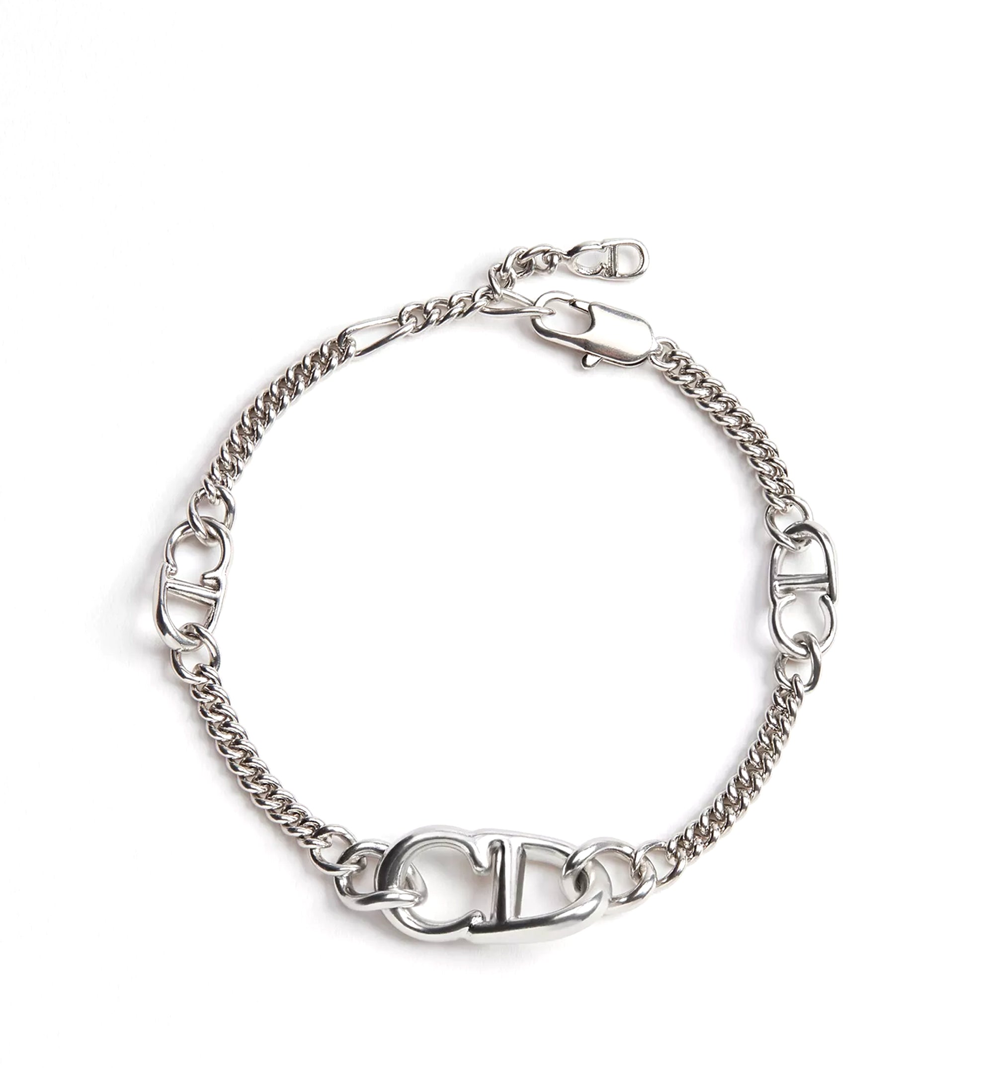 CD Icon Thin Chain Link Bracelet