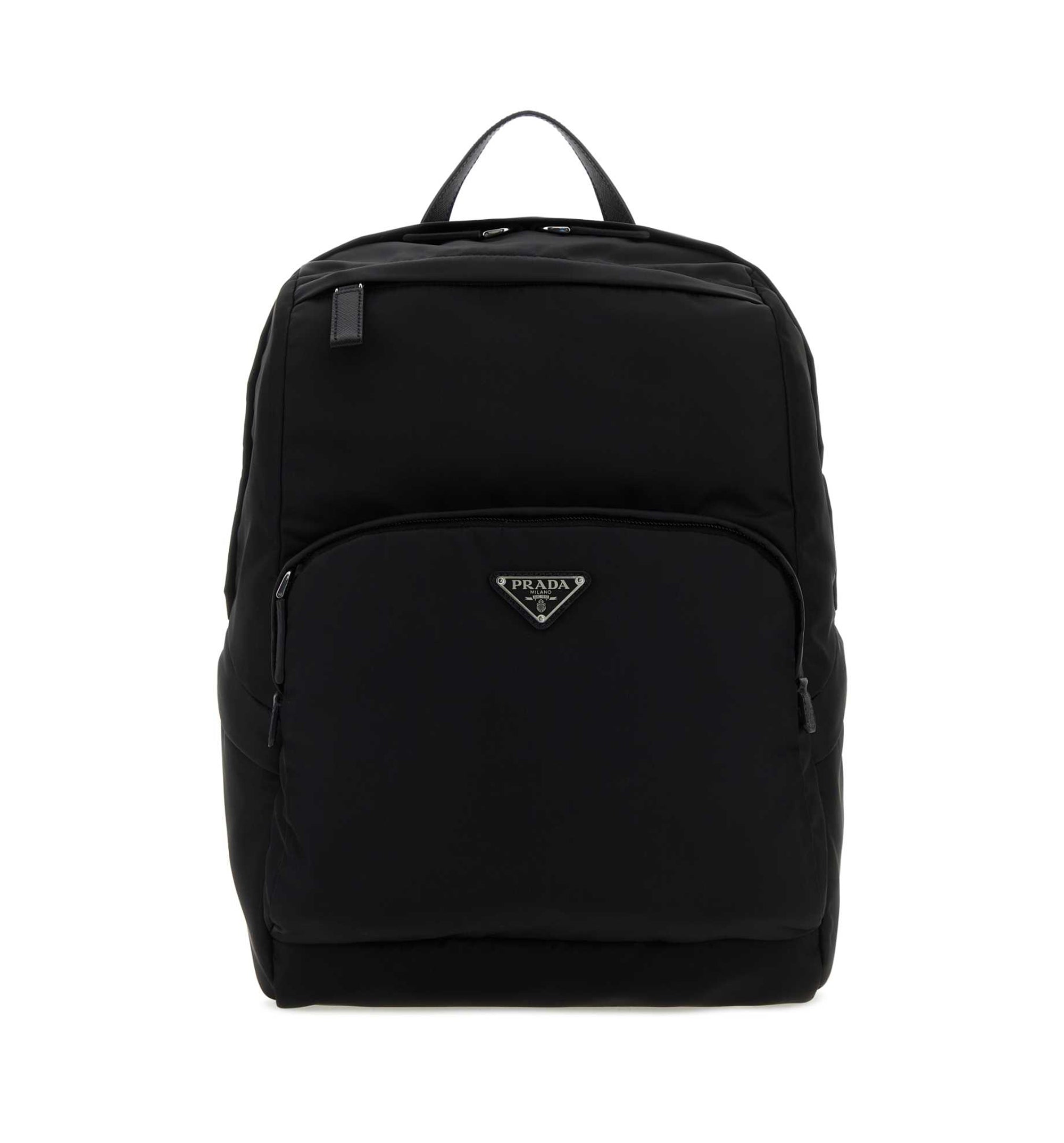 Re-Nylon And Saffiano Leather Backpack