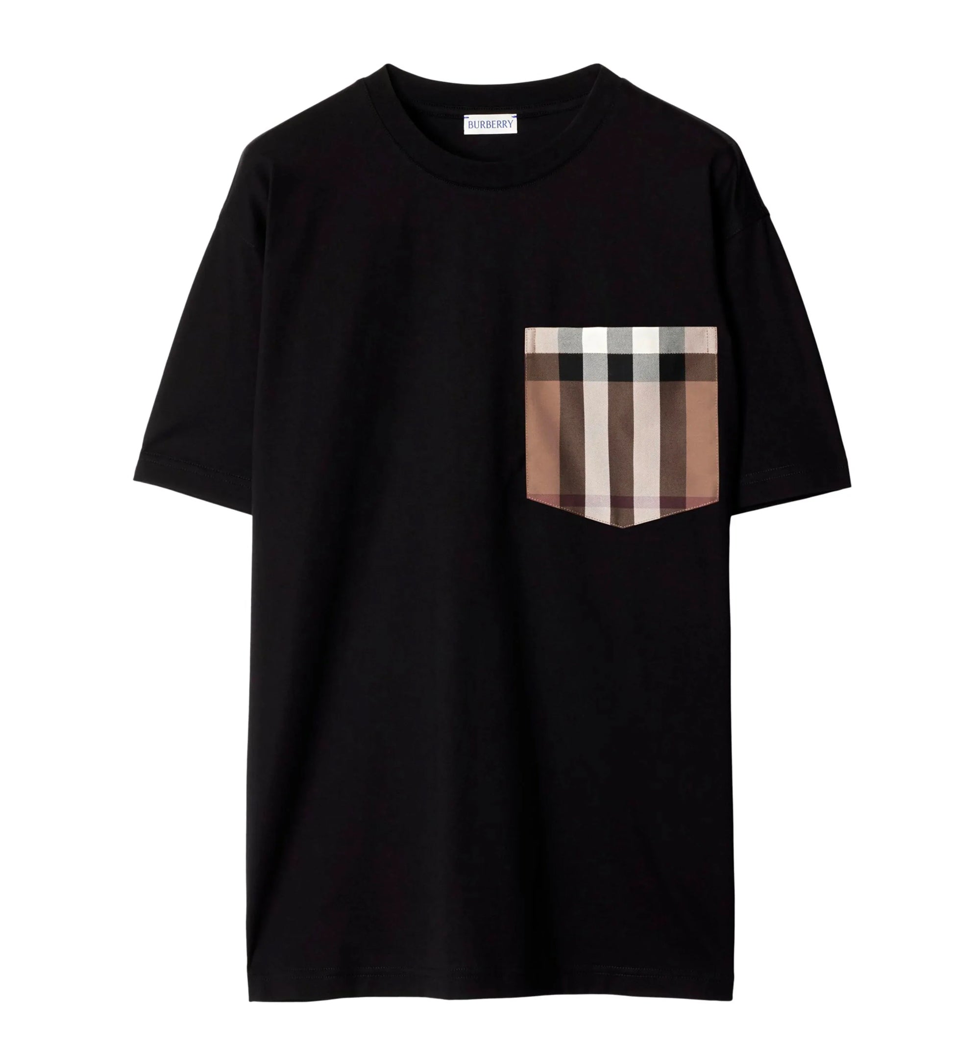 Check Pocket Cotton T-Shirt