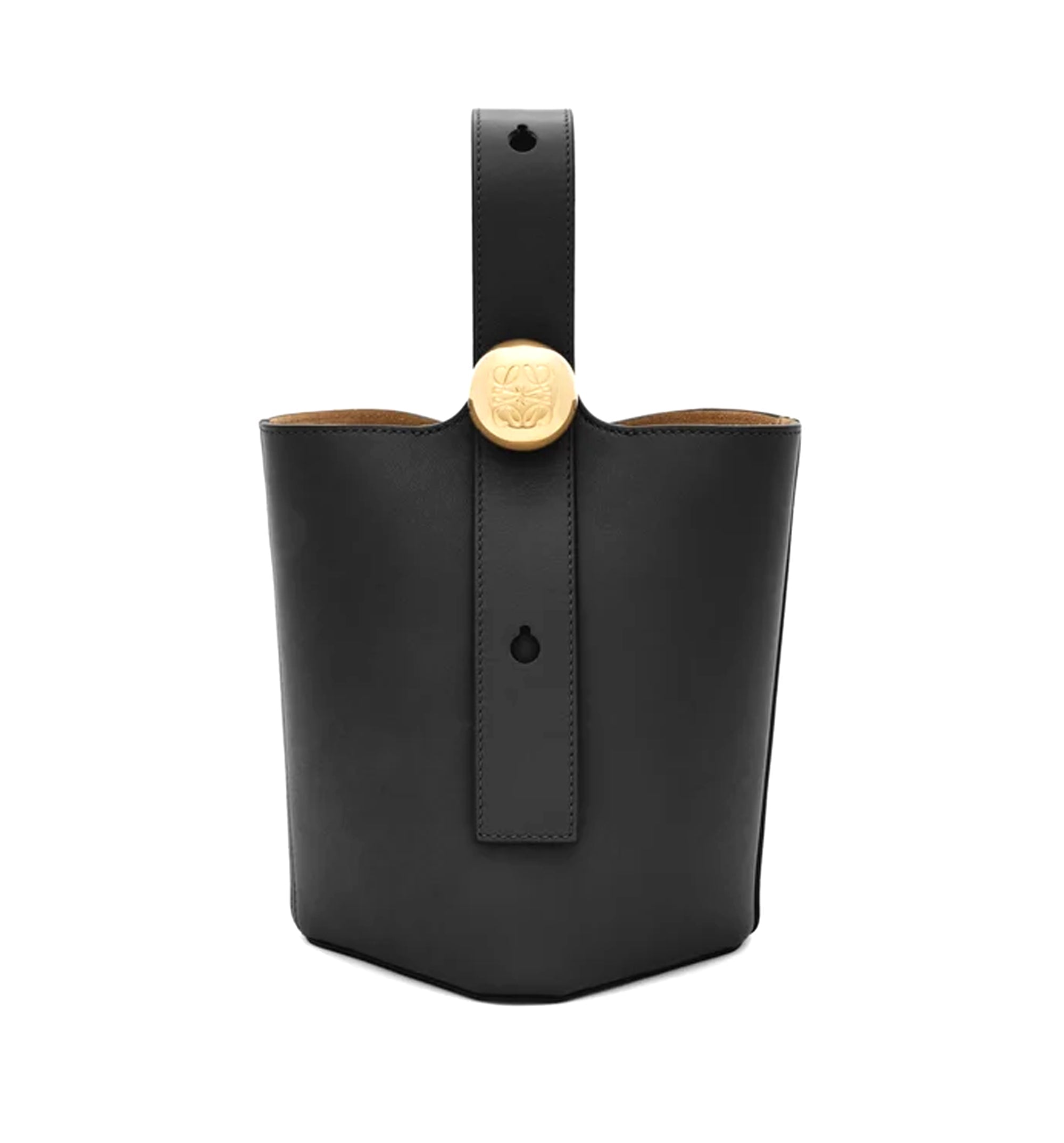 Mini Pebble Bucket In Smooth Calfskin
