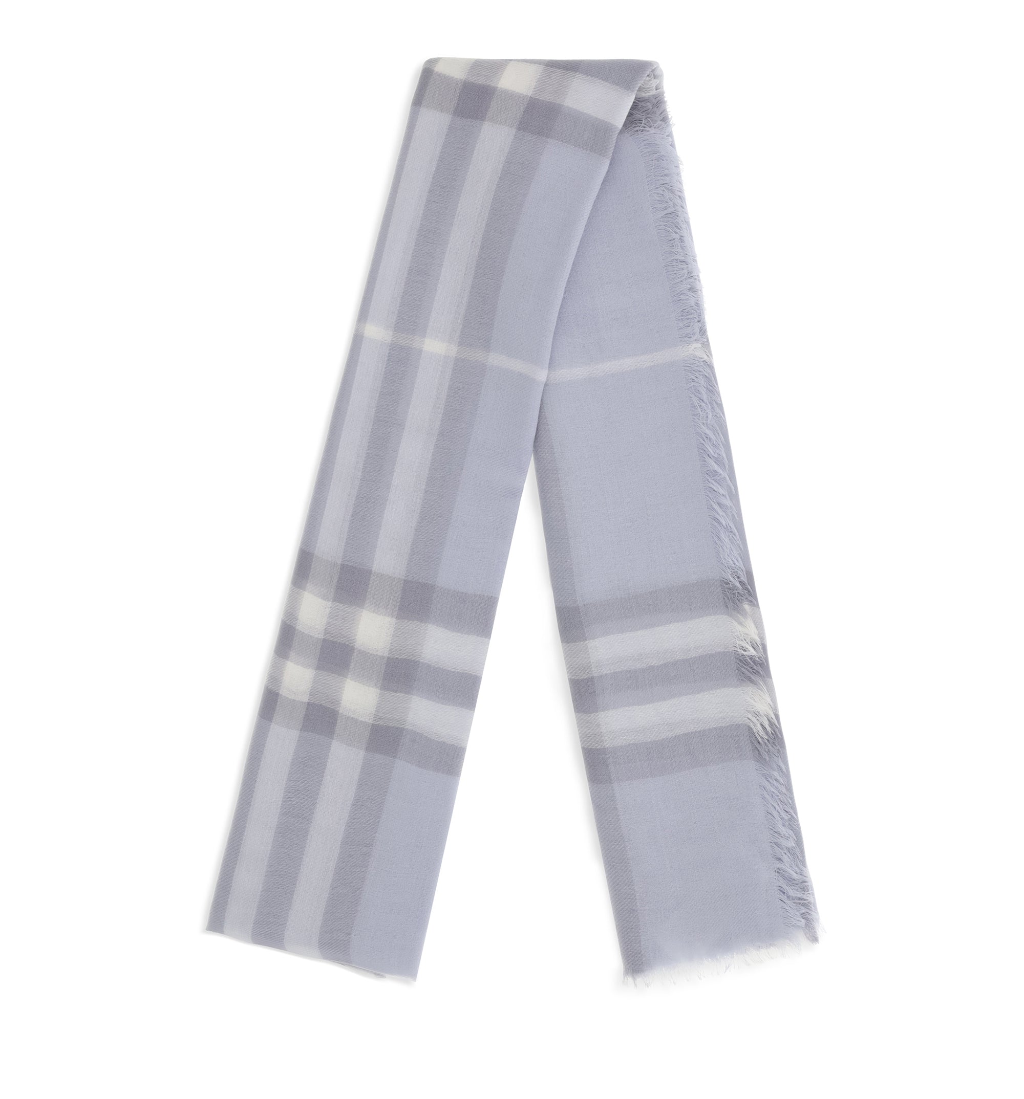Wool Check wide Scarf