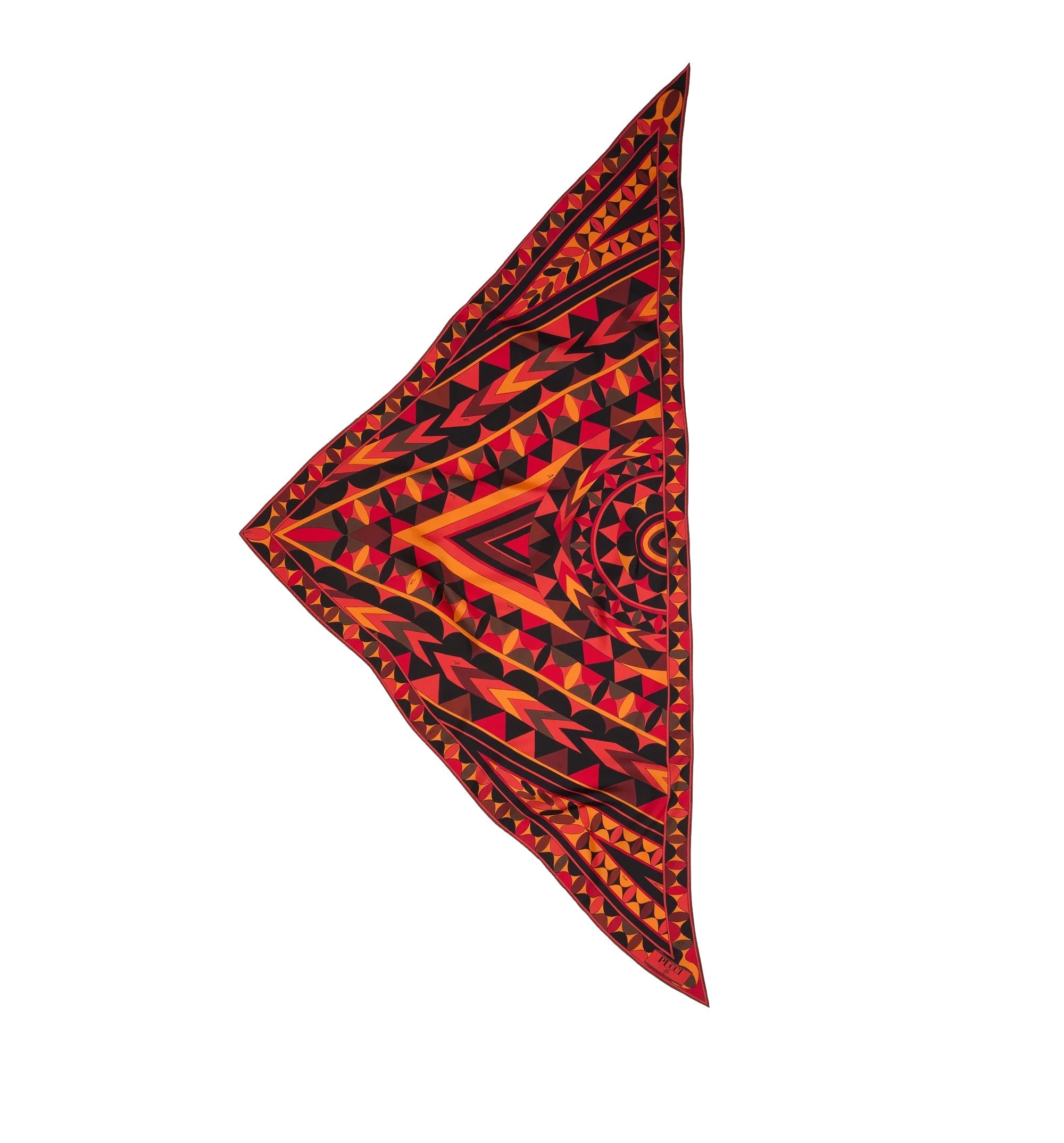 Manuba Print Silk Triangle Scarf
