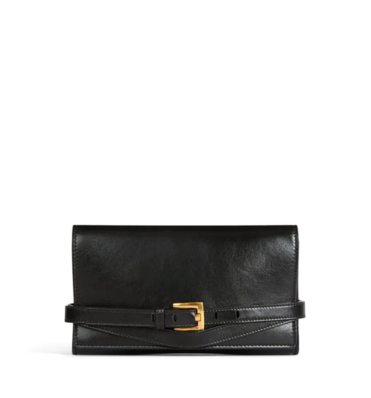 Shuffle calfskin wallet with chain