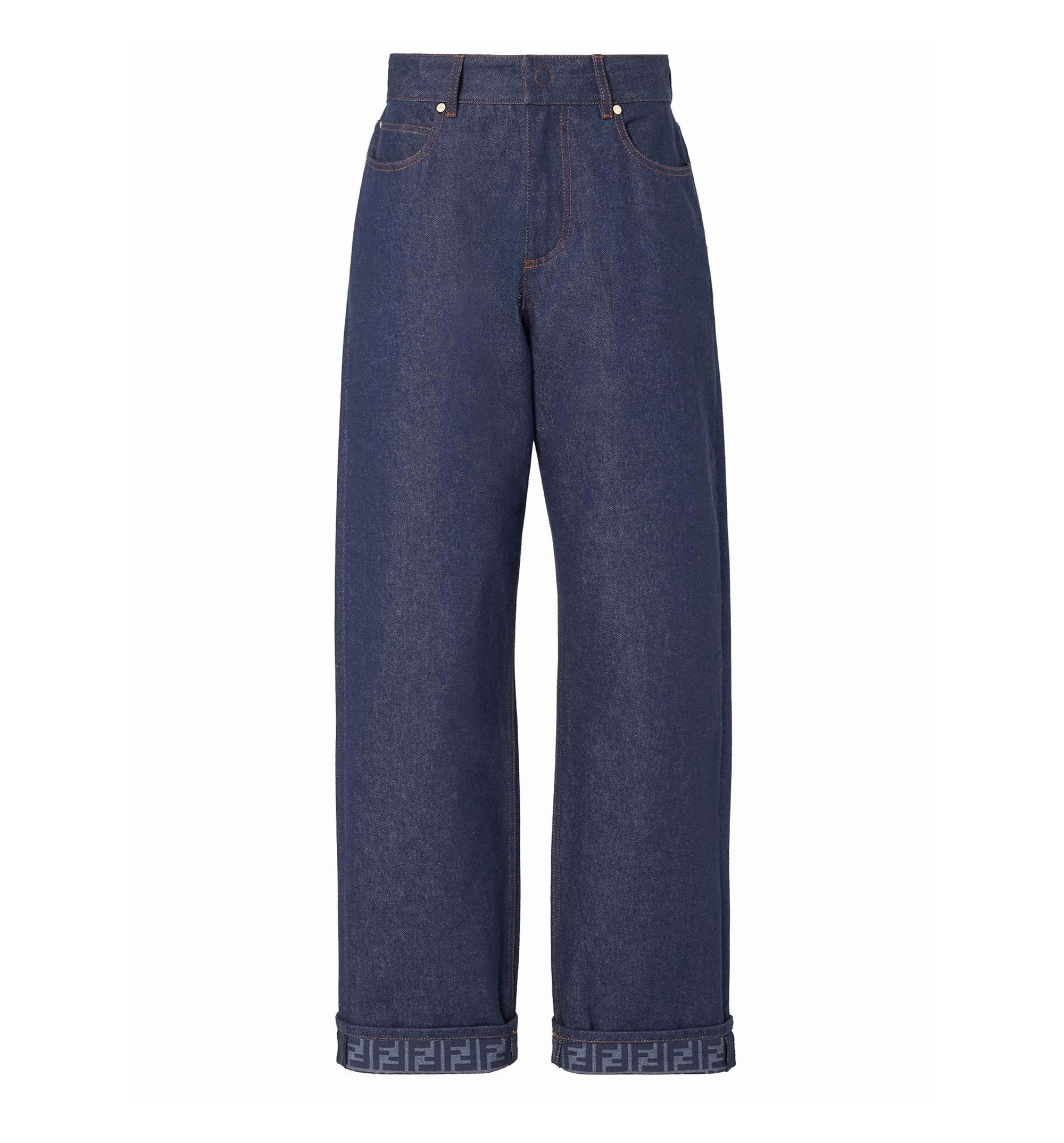 Long Jeans Navy Blue Denim Trousers