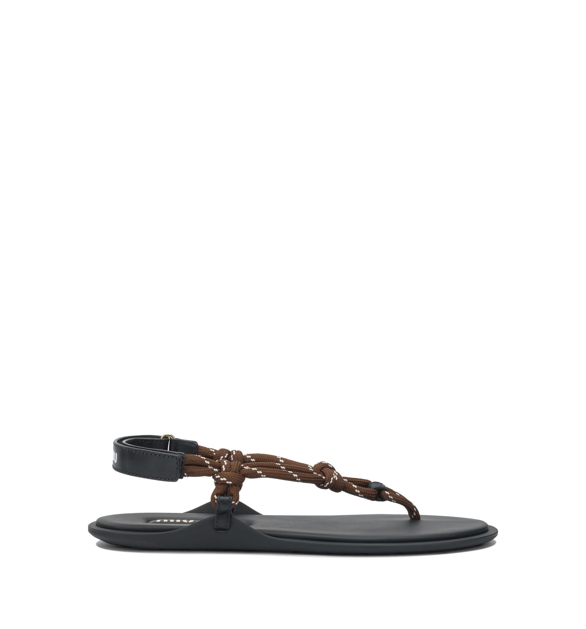 Riviere Cord And Leather Sandals
