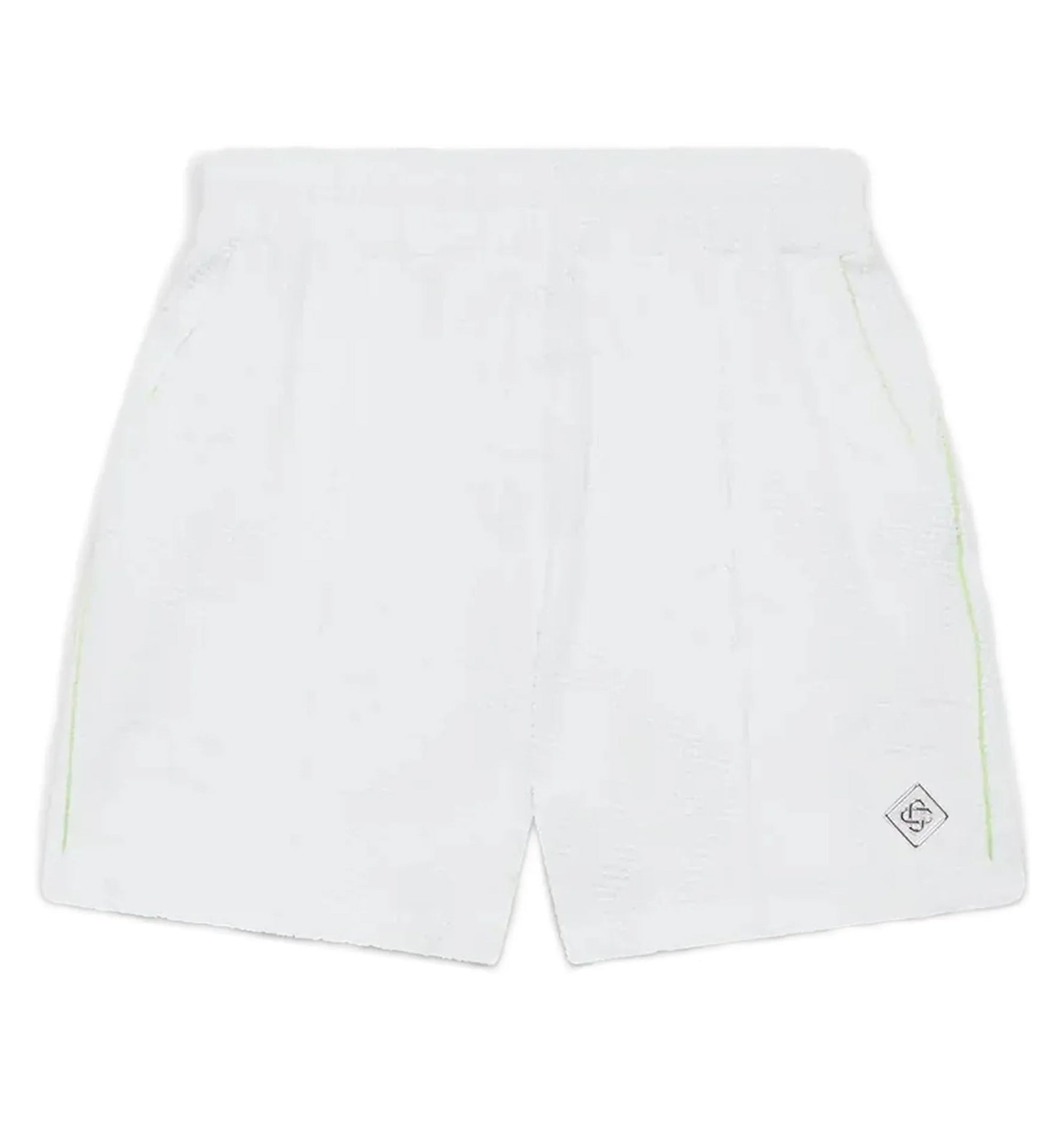 White Towelling Monogram Short