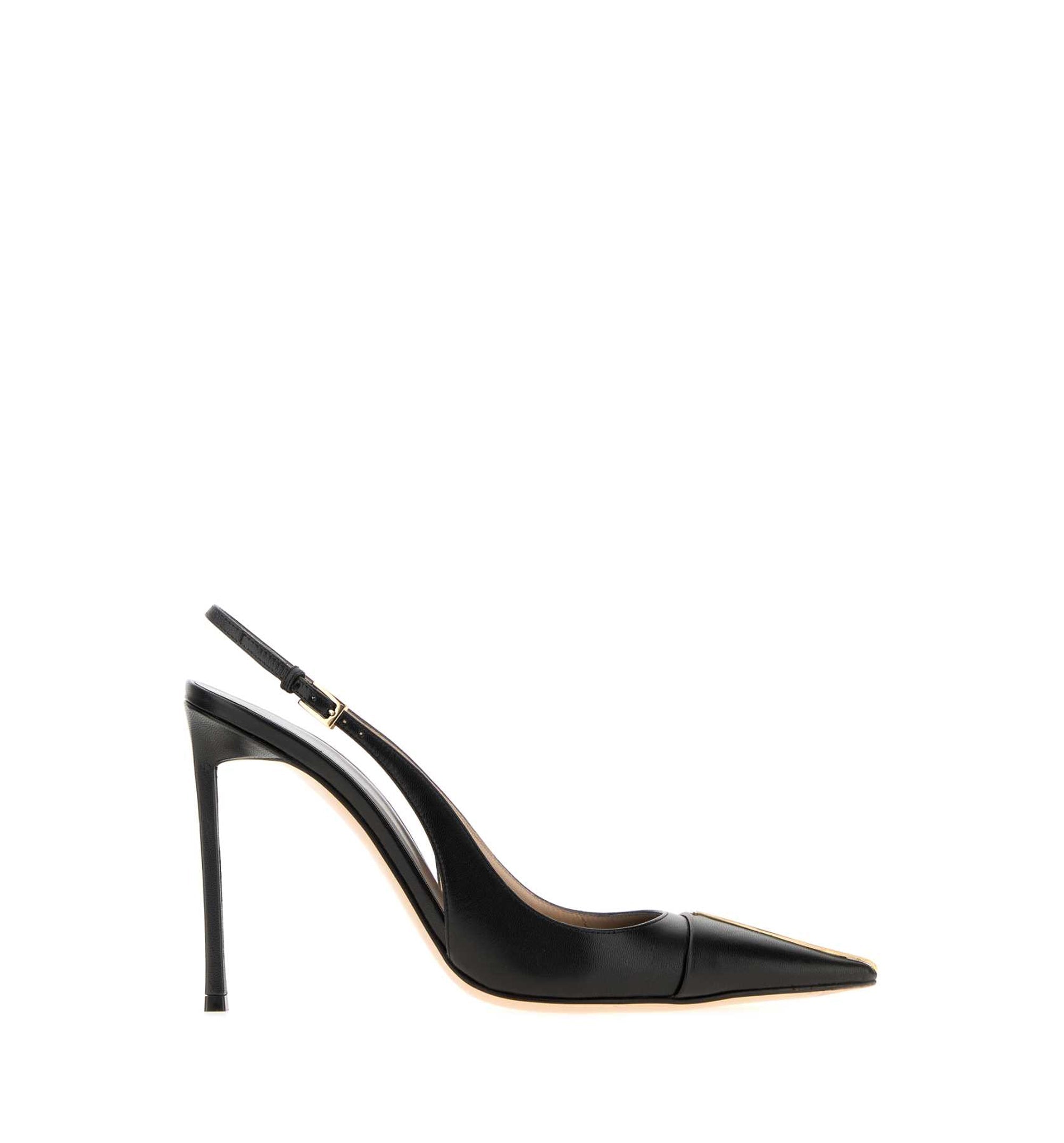 Black Leather Pumps