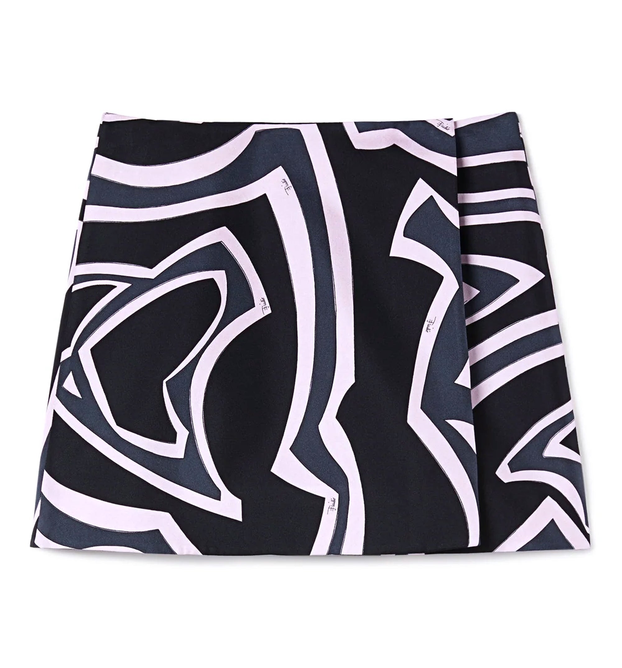 Labirinto Print Silk Mini Skirt