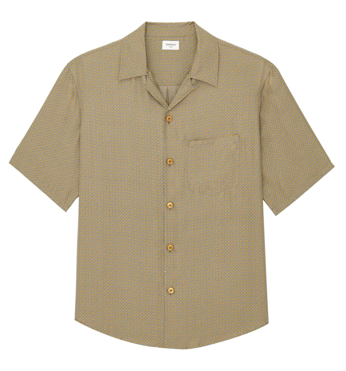 Shirt in geometric silk