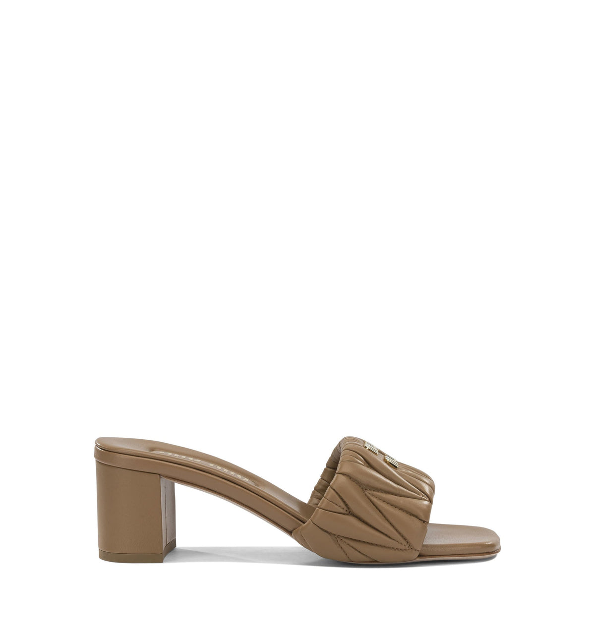 Matelassé leather heeled sandals