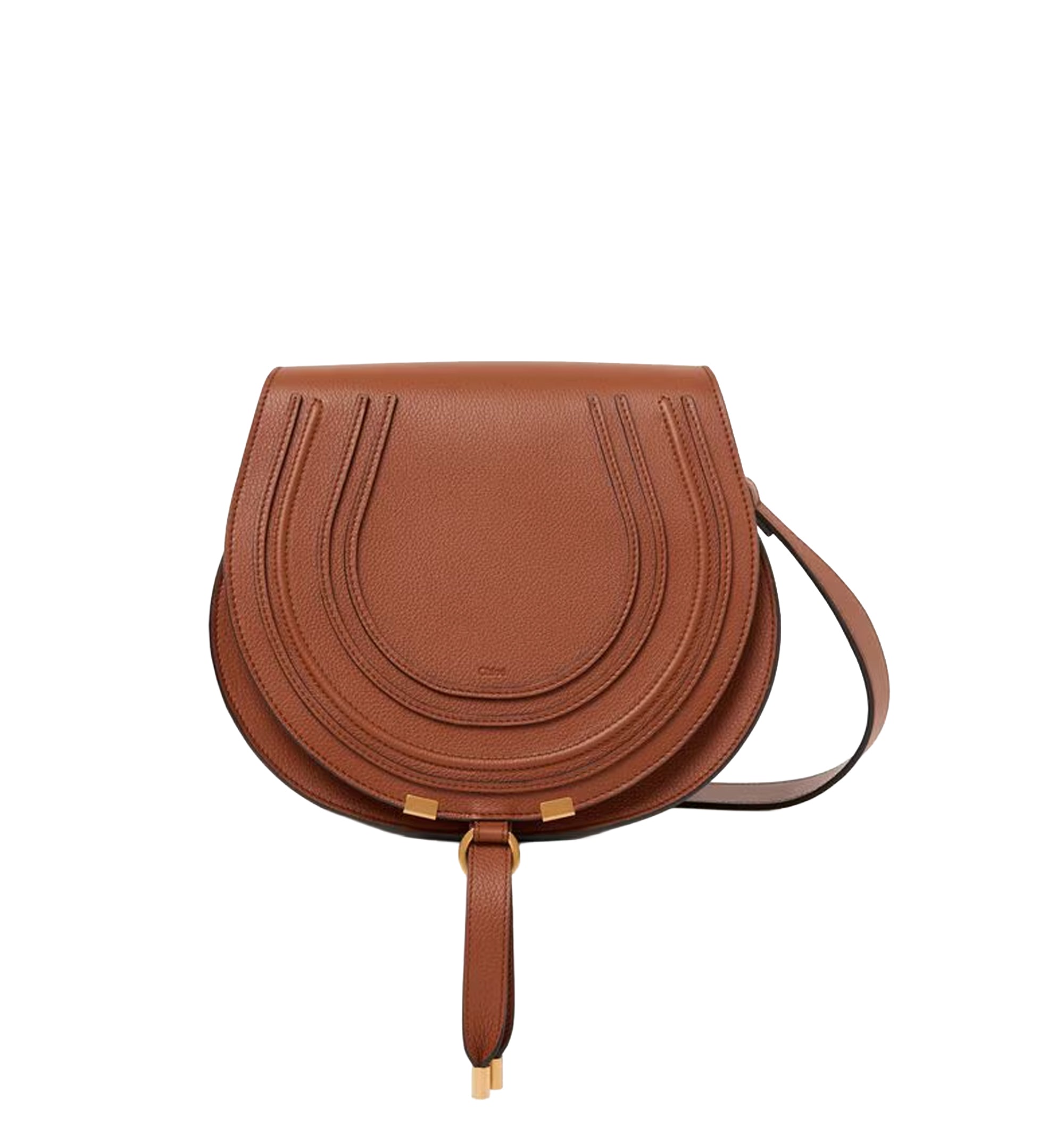 Marcie Saddle Bag In Grained Leather