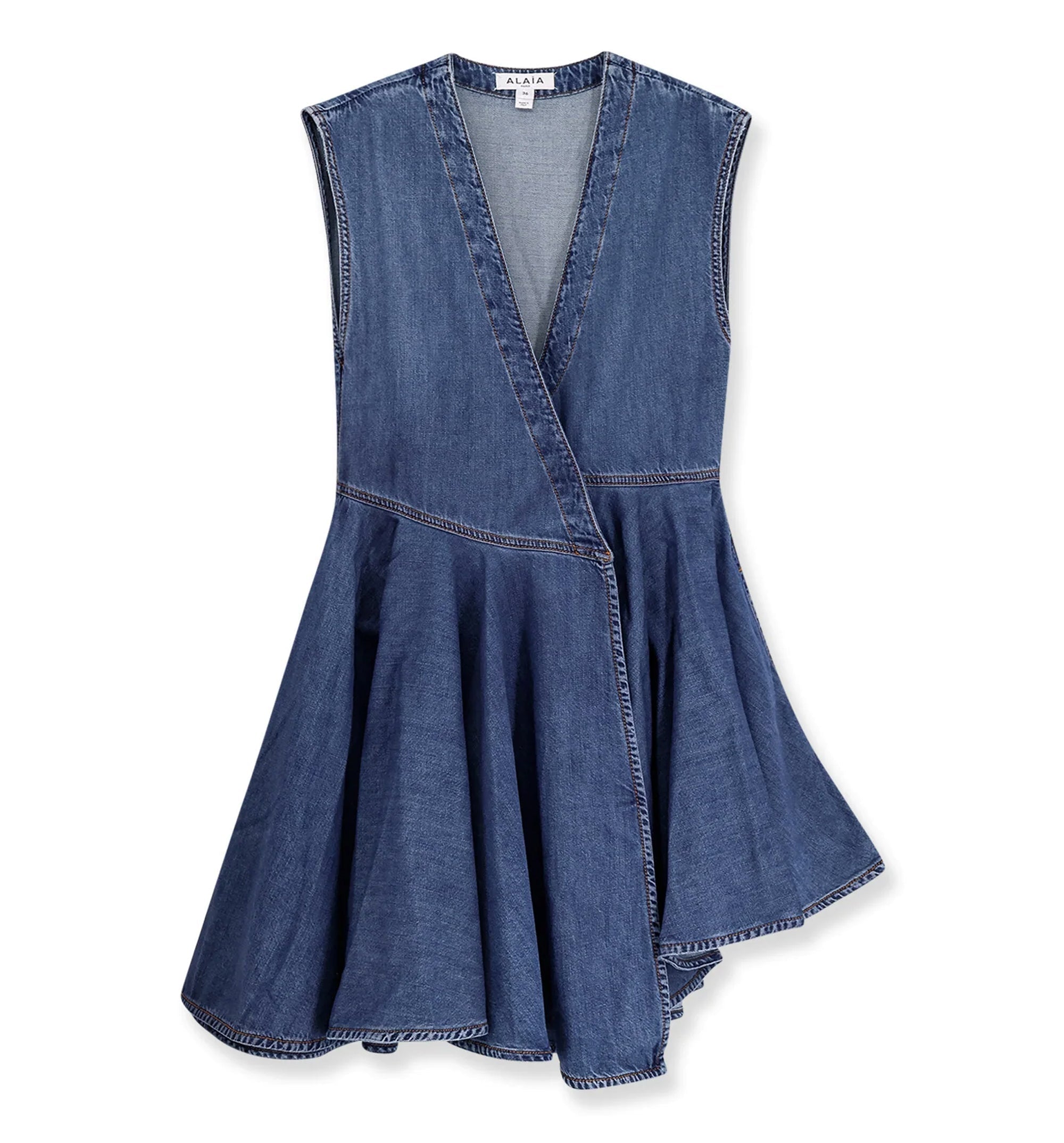 Wrap denim dress