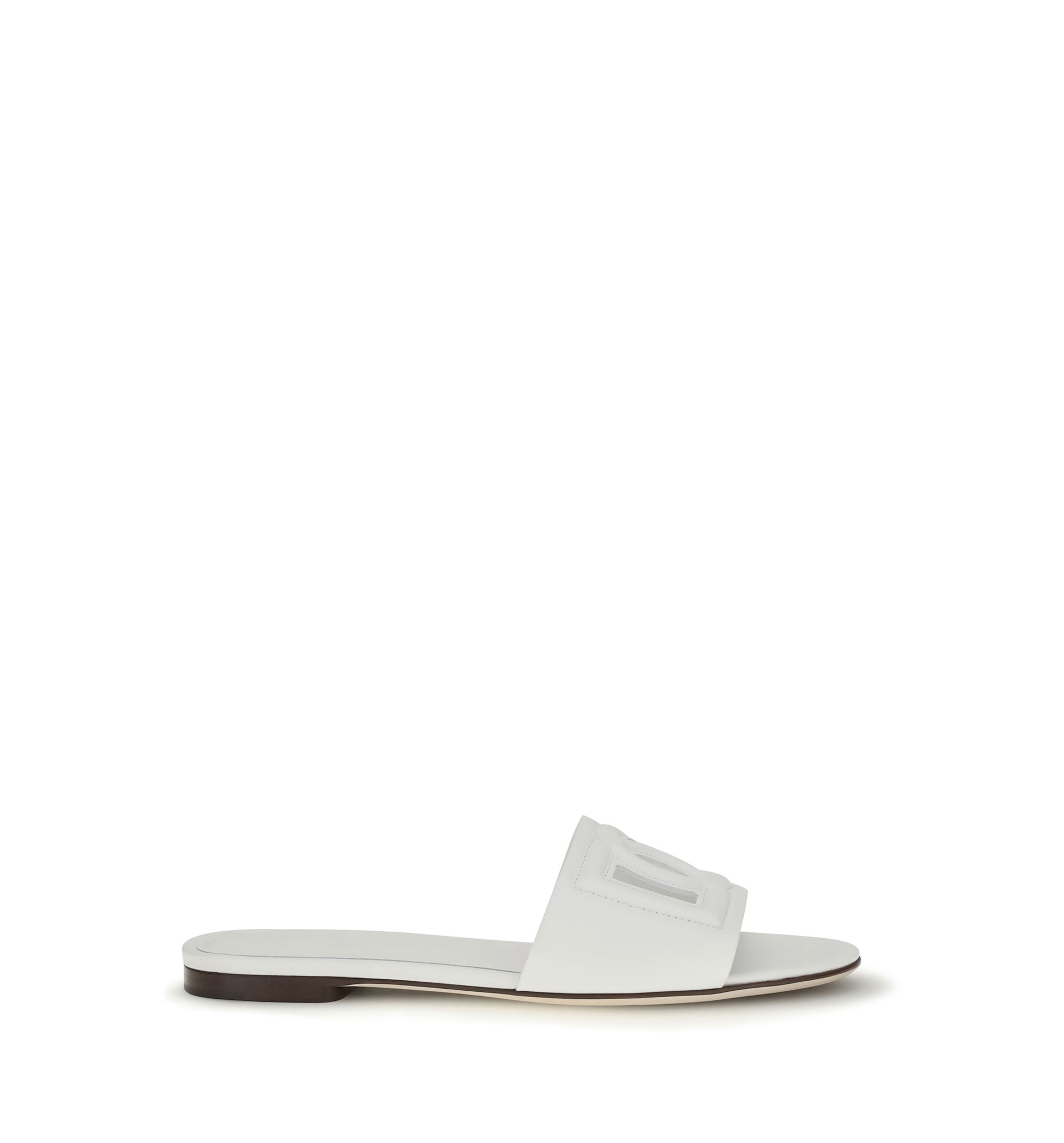 Calfskin Slides With Dg Logo