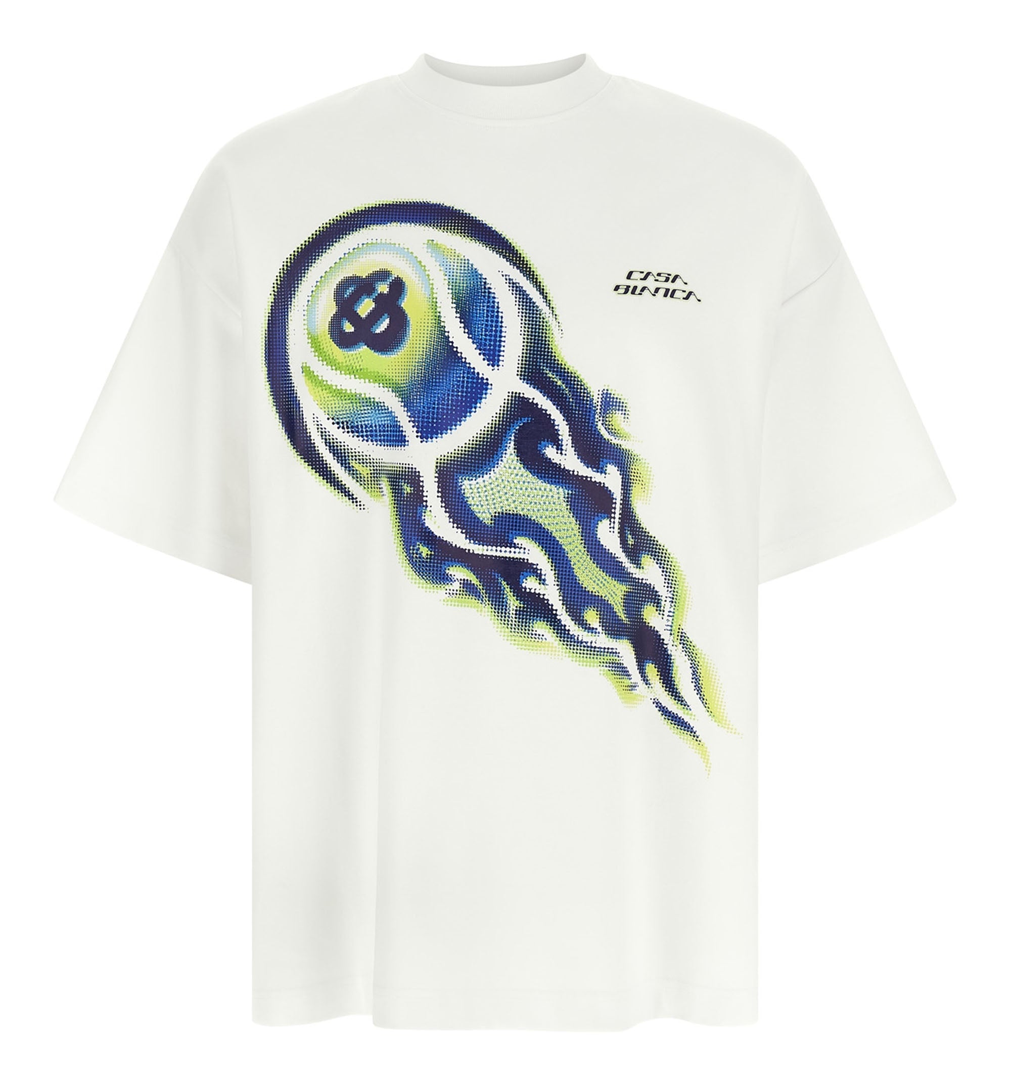 Flaming Tennis Ball Oversized Short Sleeve T‑Shirt
