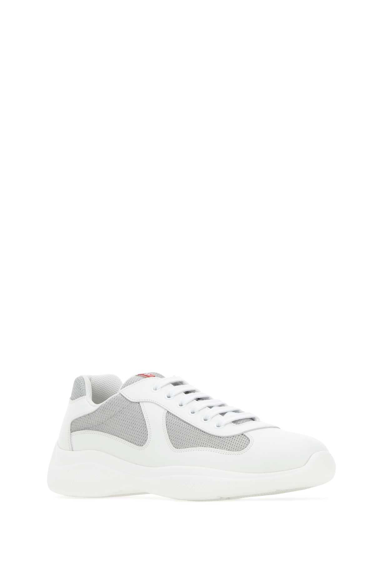 Patent Leather And Technical Fabric Prada America's Cup Sneakers