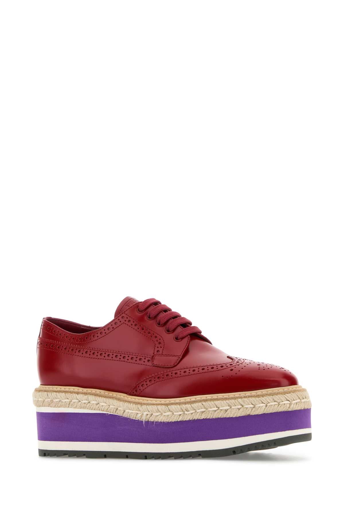 Leather lace-up shoes