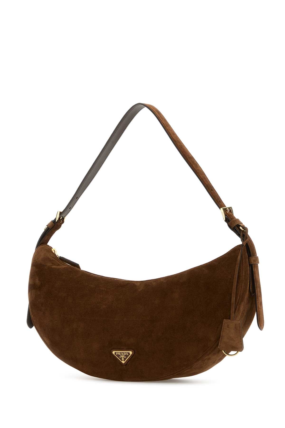 Demi-Lune Large Suede Shoulder Bag
