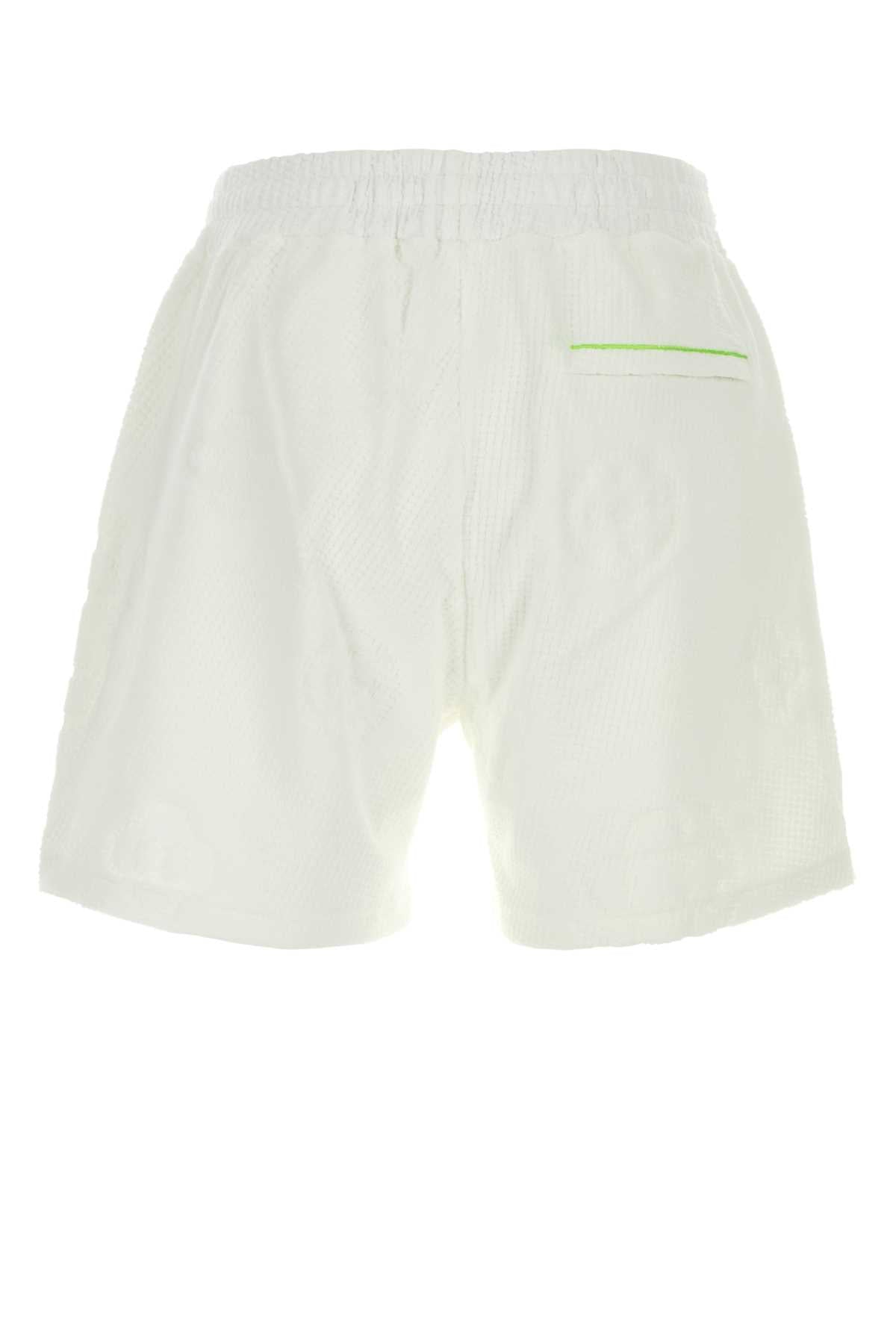 White Towelling Monogram Short