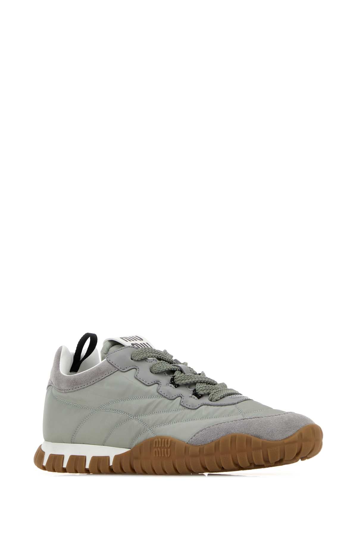 Re-Nylon And Suede Sneakers