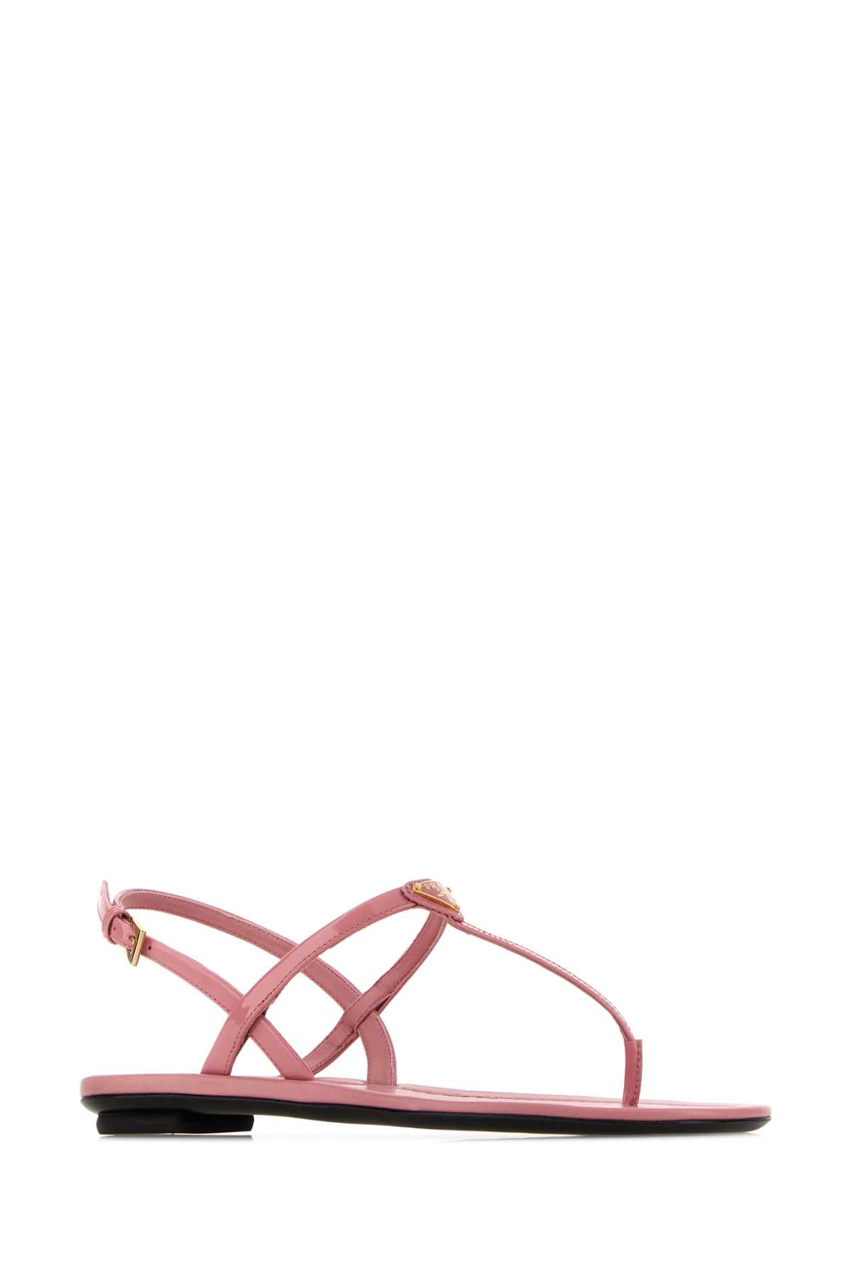 Patent Leather Thong Sandals