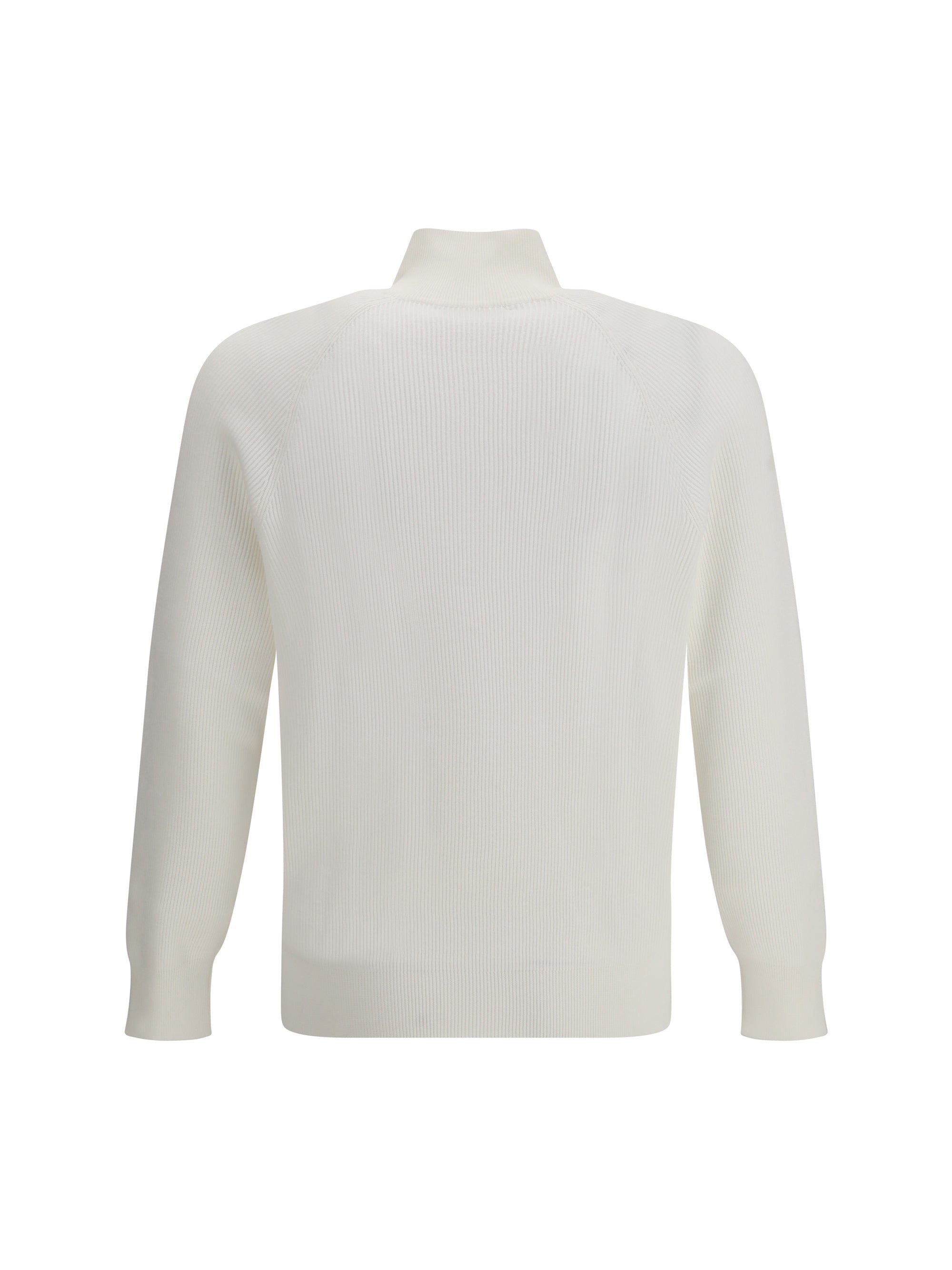Cotton Sweater with a high neckline