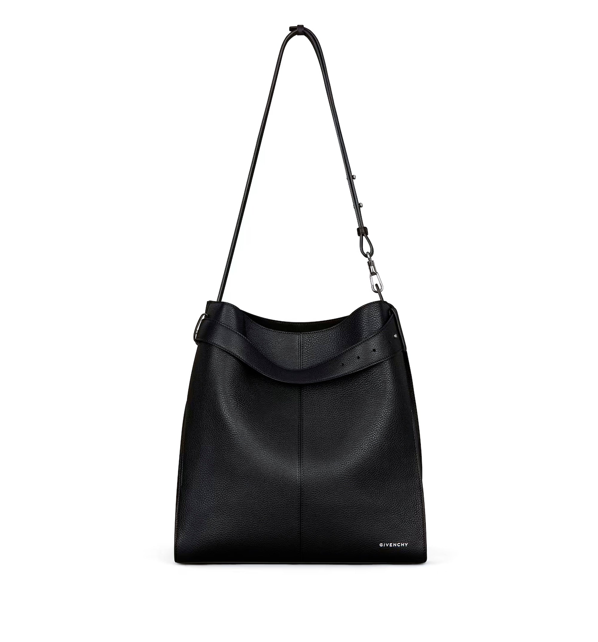 Medium Belted Hobo bag in grained leather