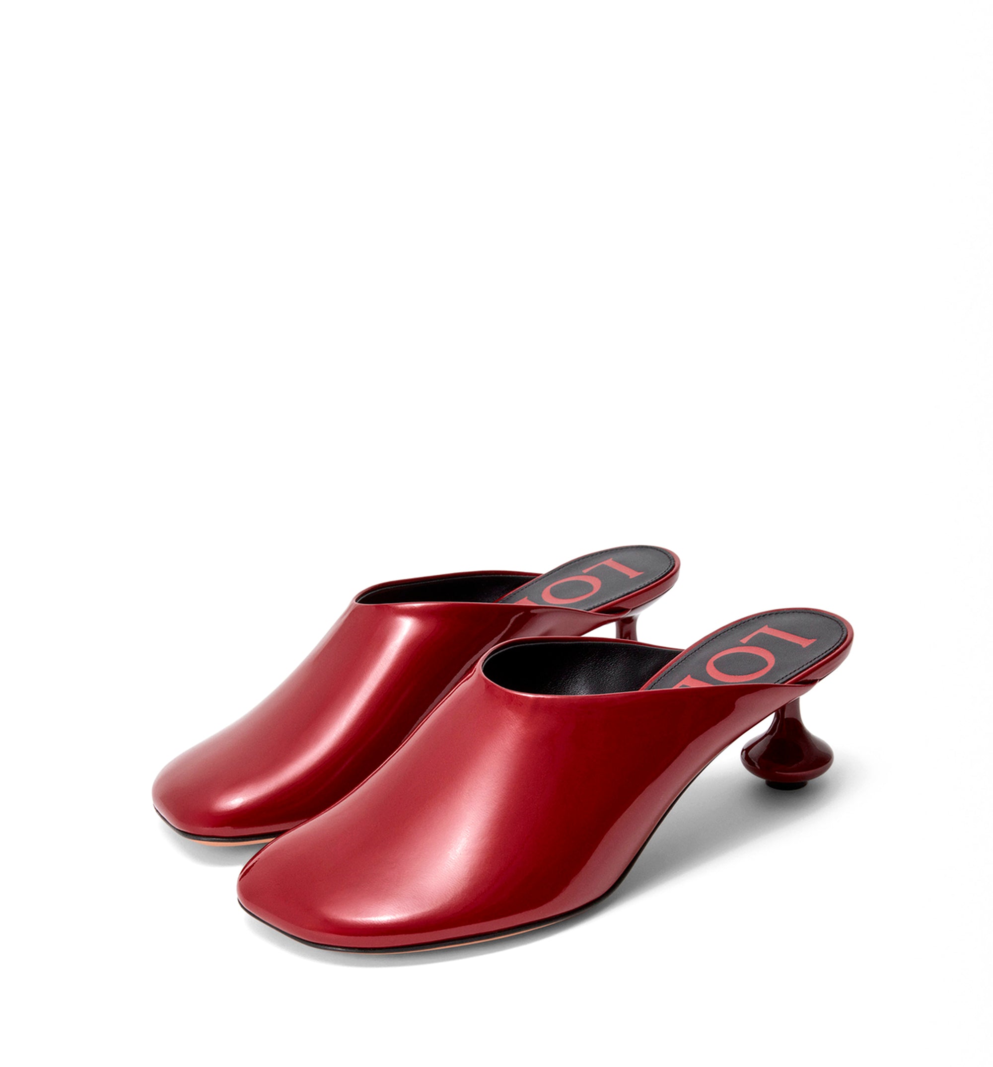 Toy Mule In Soft Patent Lambskin