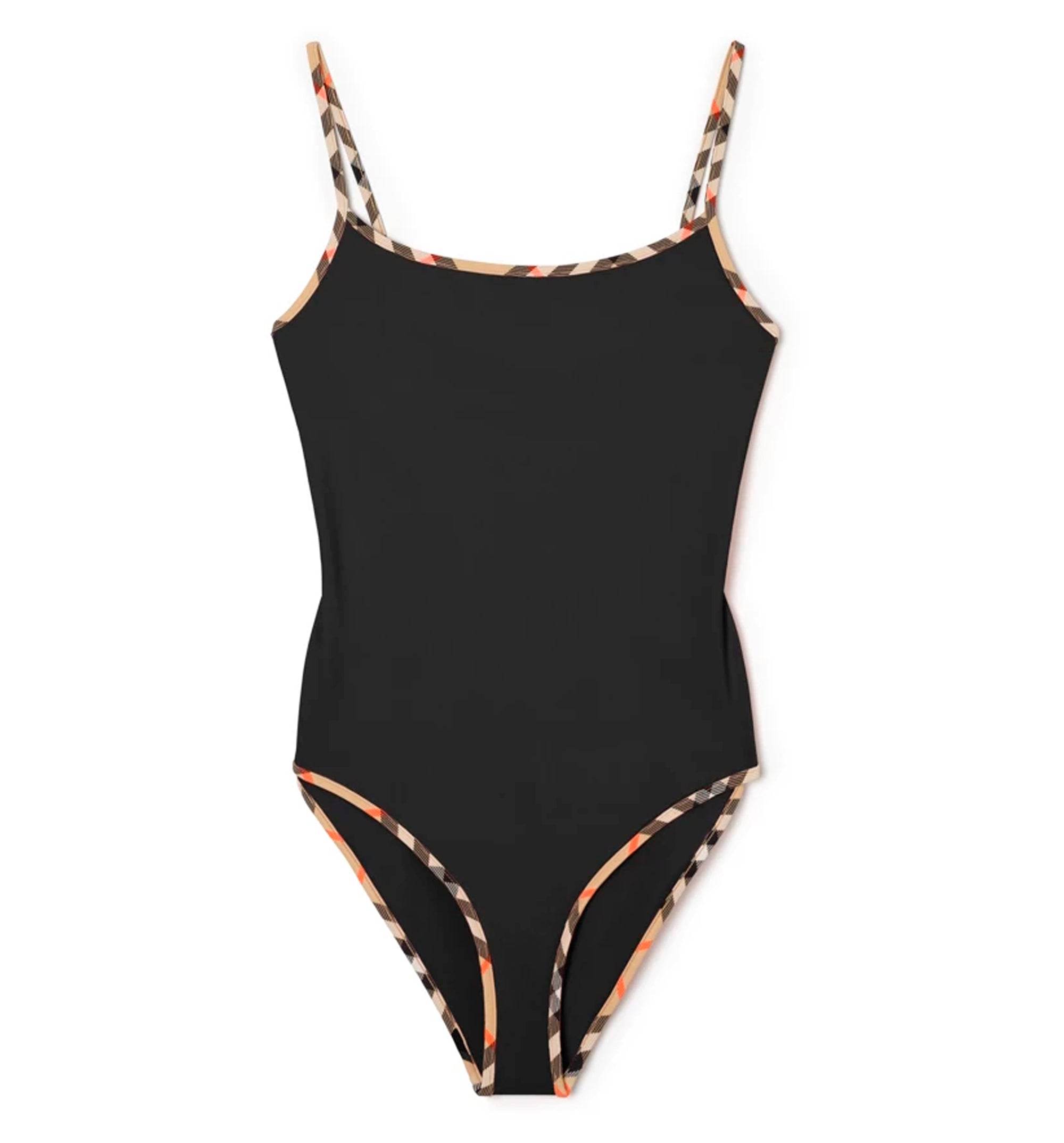 Check Trim Swimsuit
