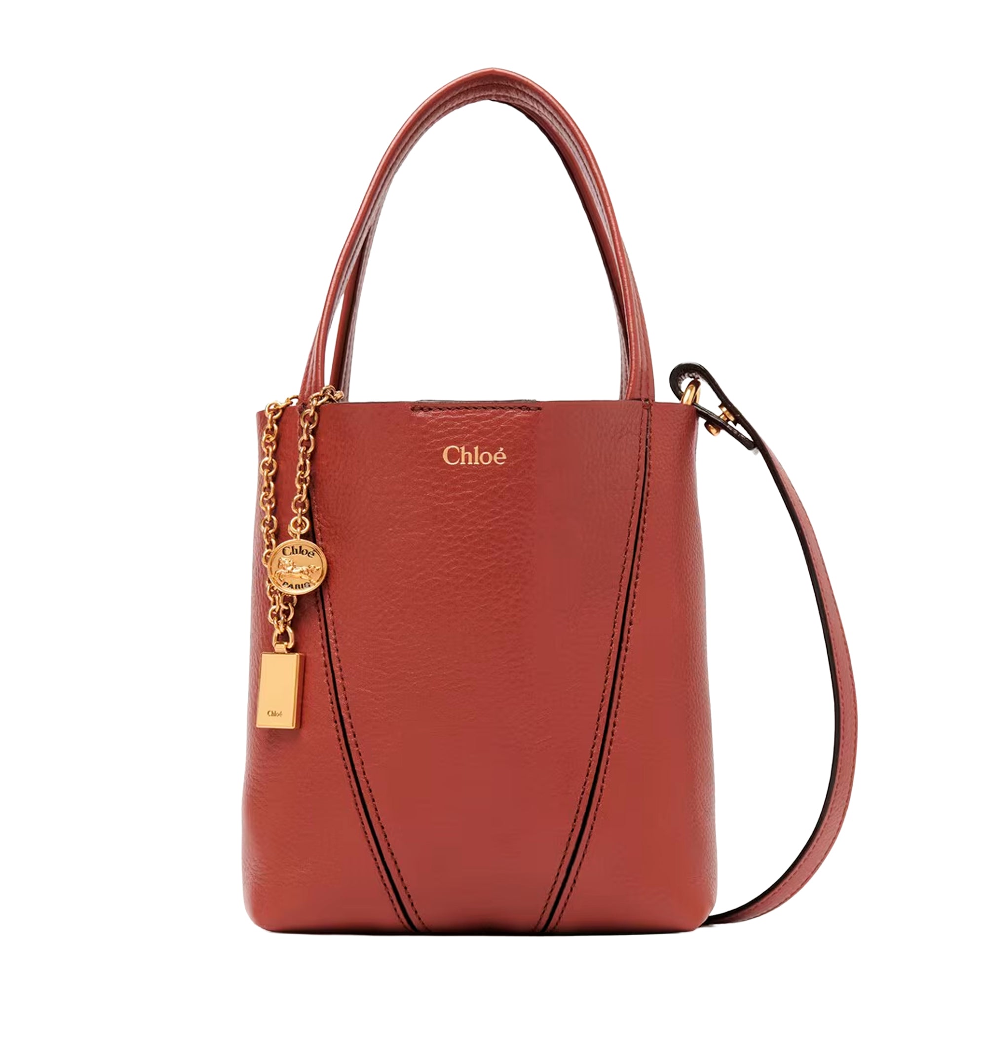 Small Chloé Spin tote bag in grained leather