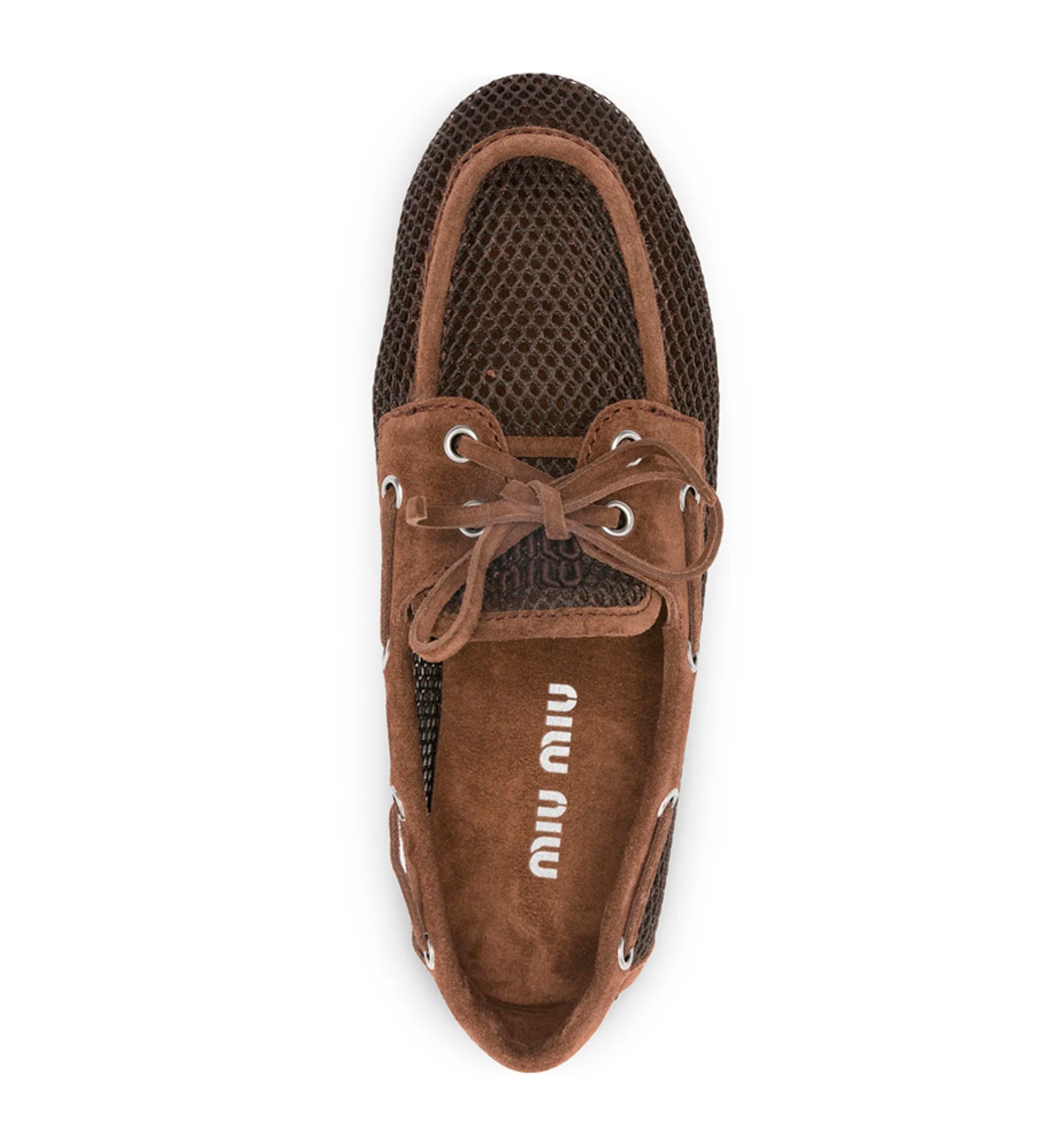 Mesh and suede Deck shoes