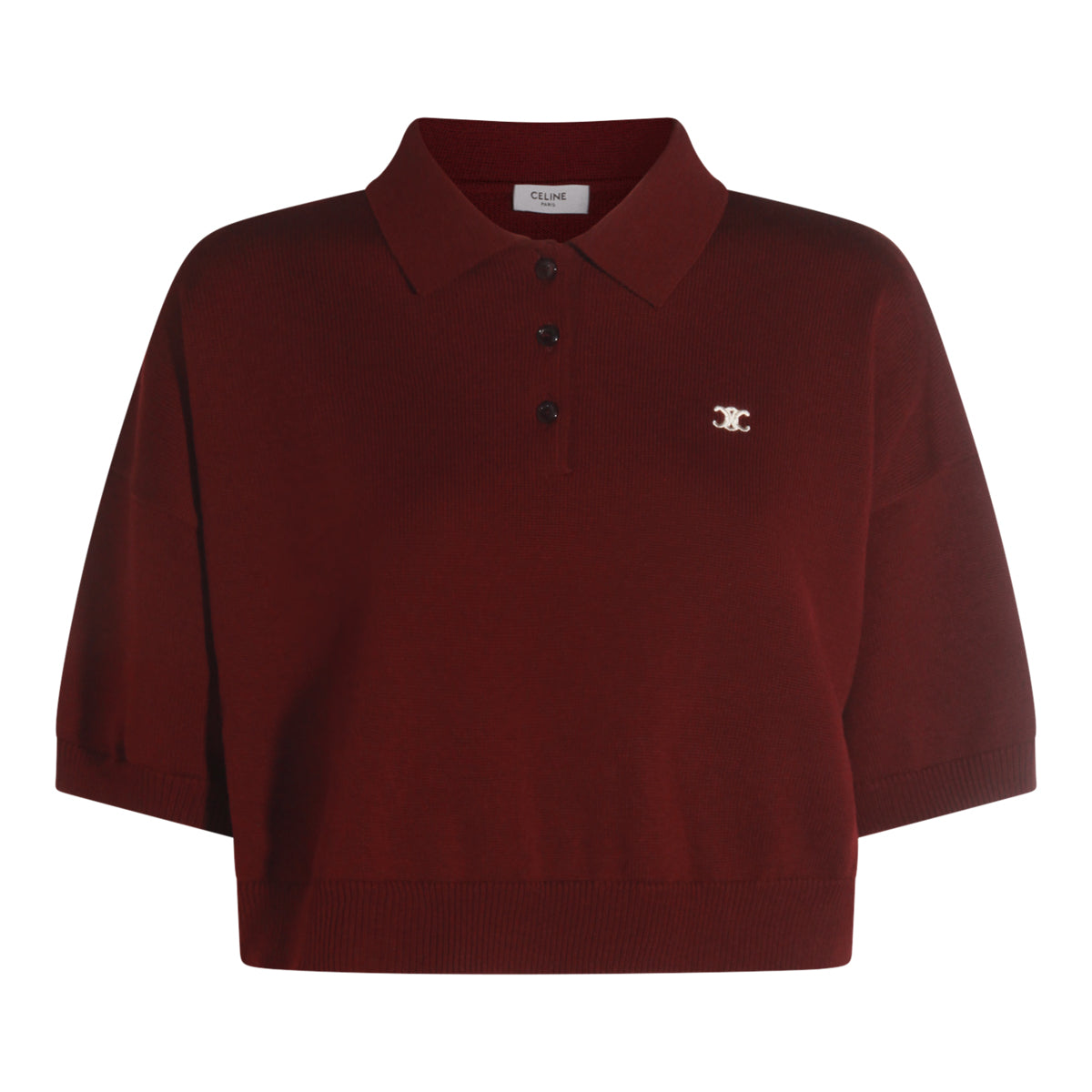 Crop Fit Wool Polo Shirt