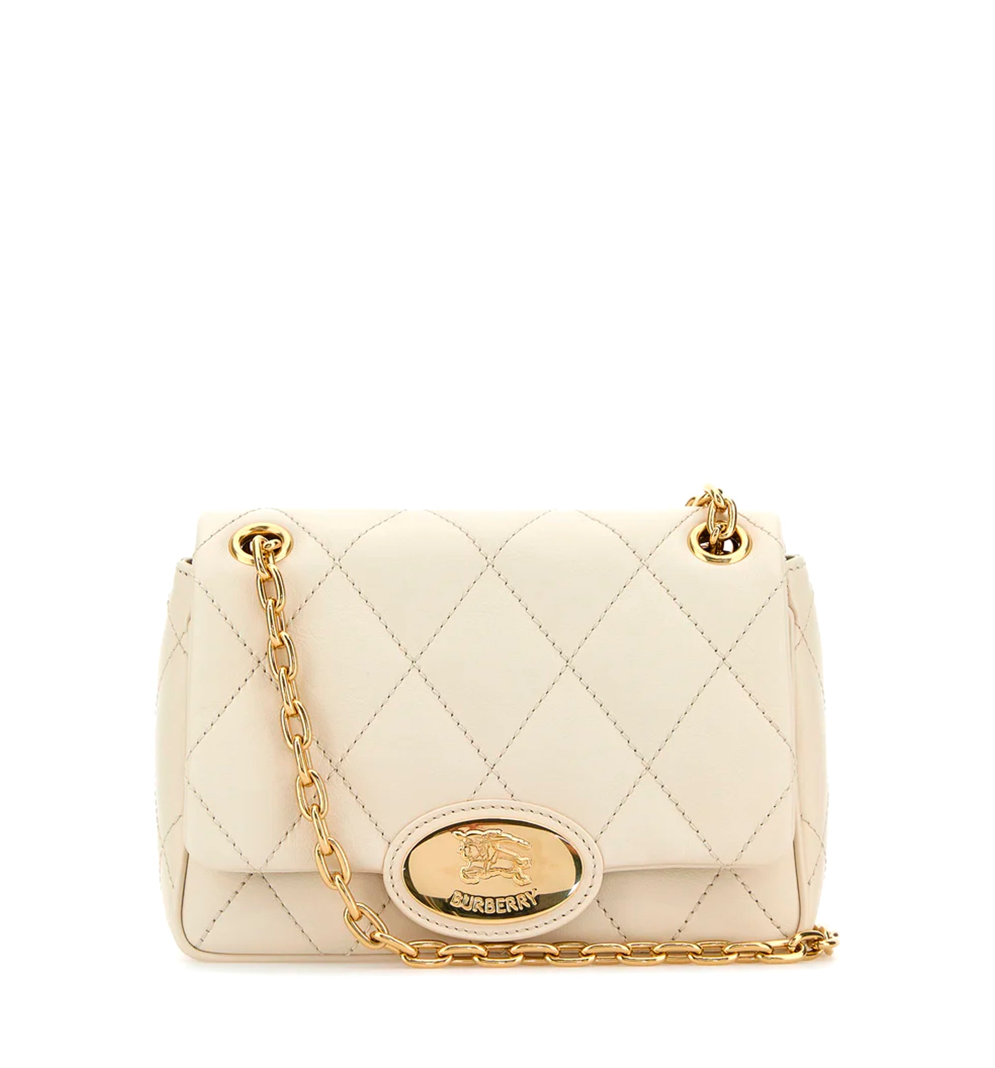 Ivory leather small Strand shoulder bag
