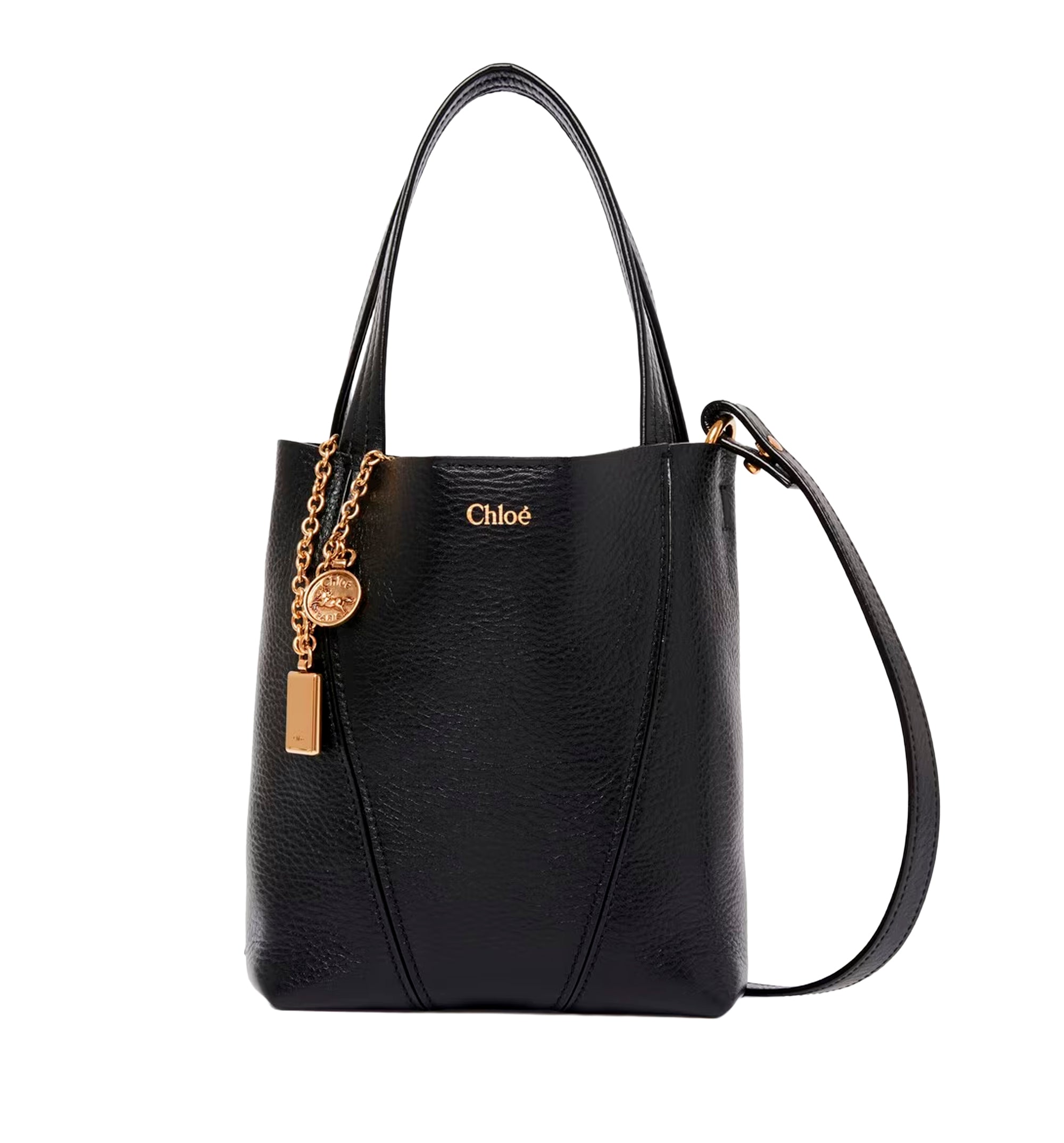 Small Chloé Spin tote bag in grained leather