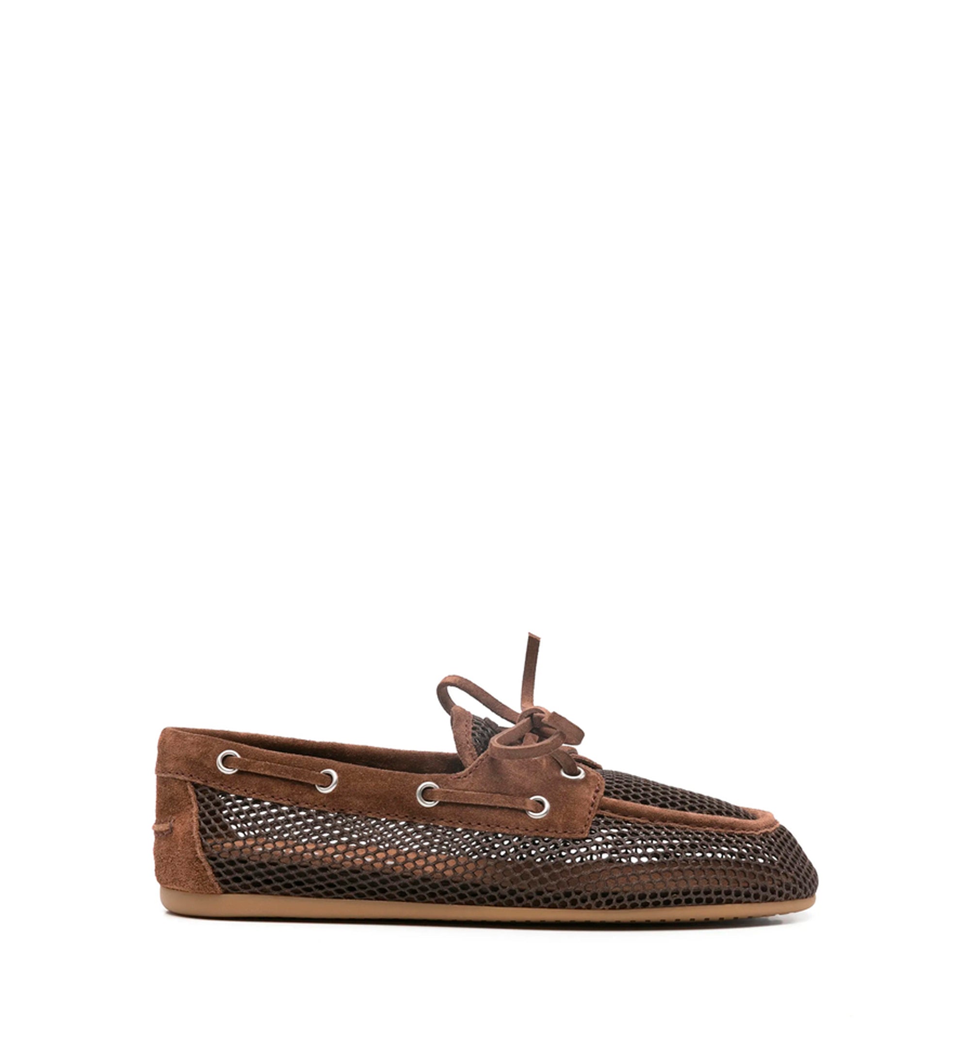 Mesh and suede Deck shoes