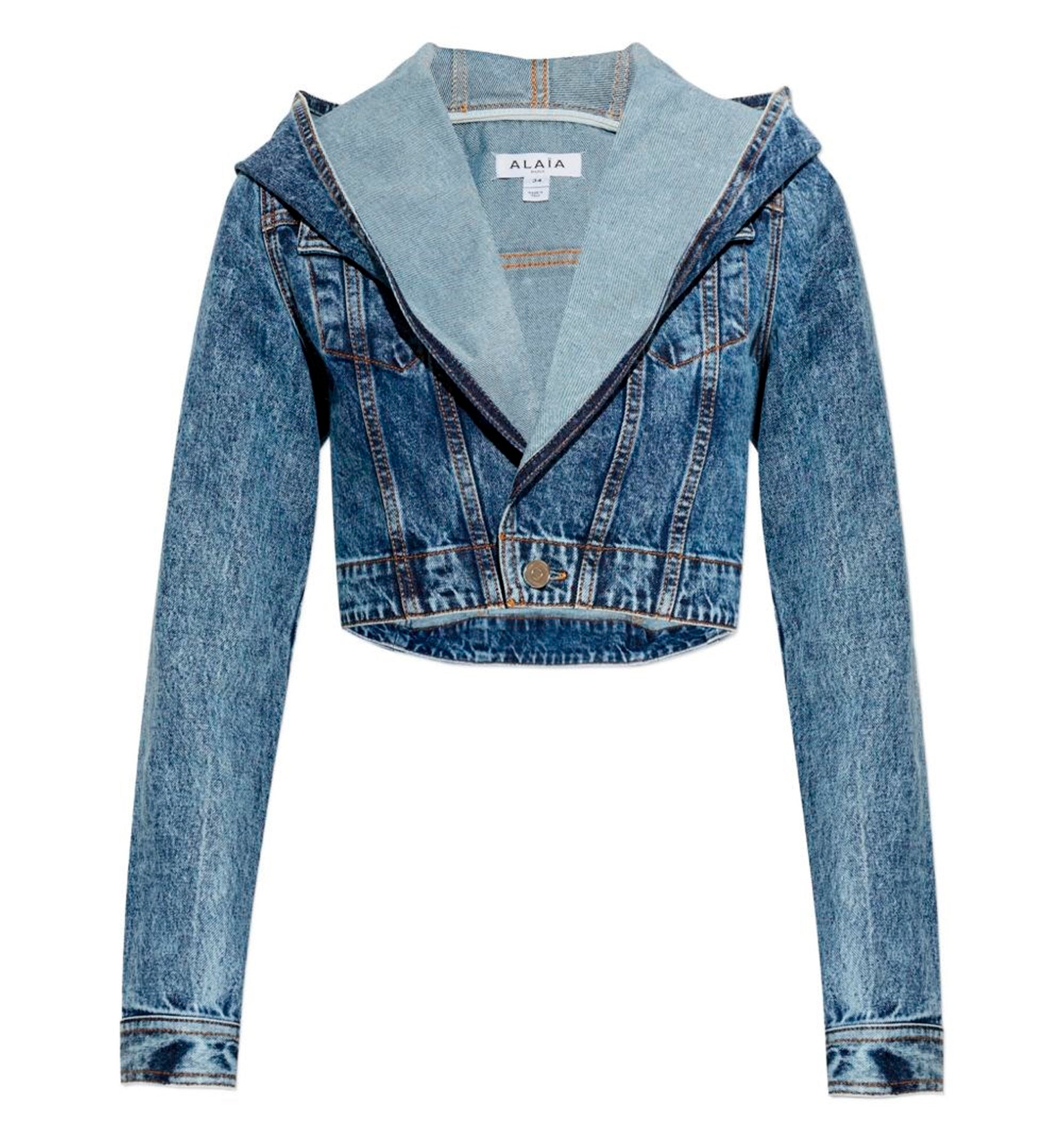 Denim hooded jacket