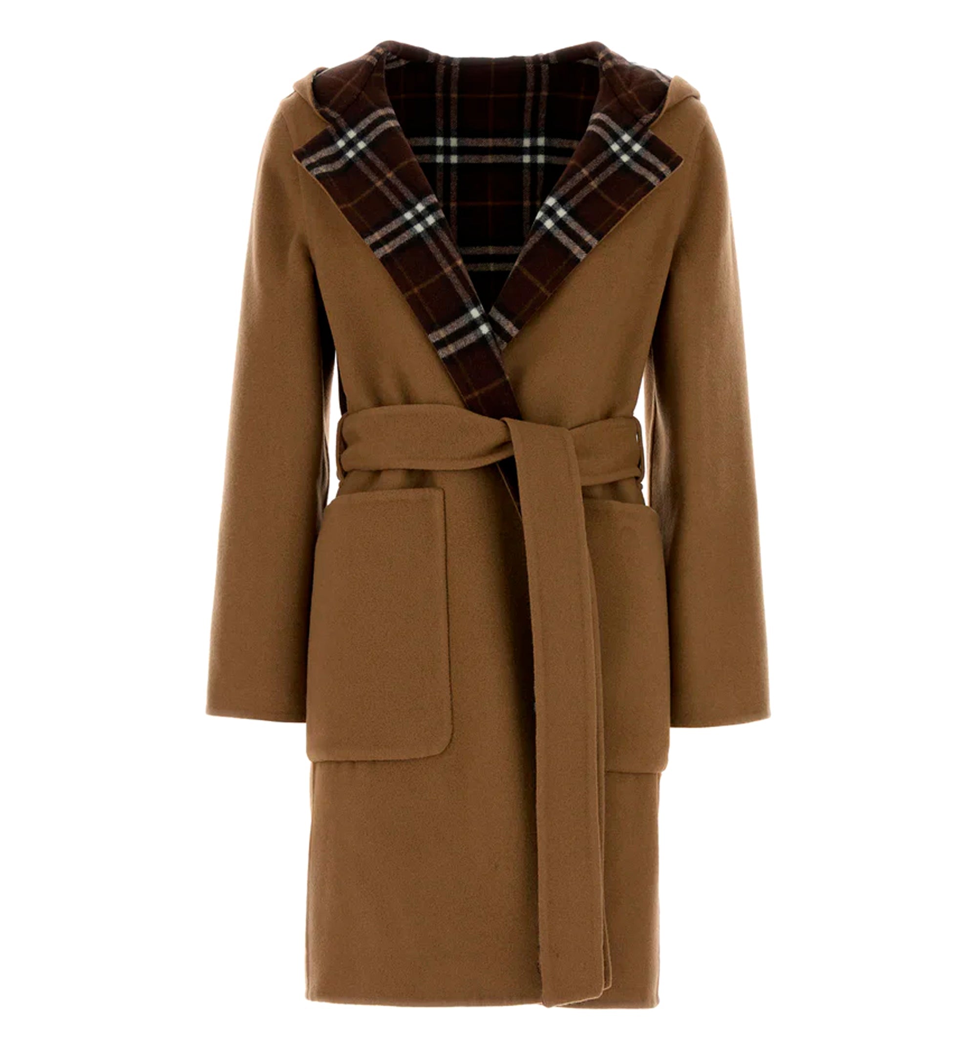 Camel wool reversibile coat