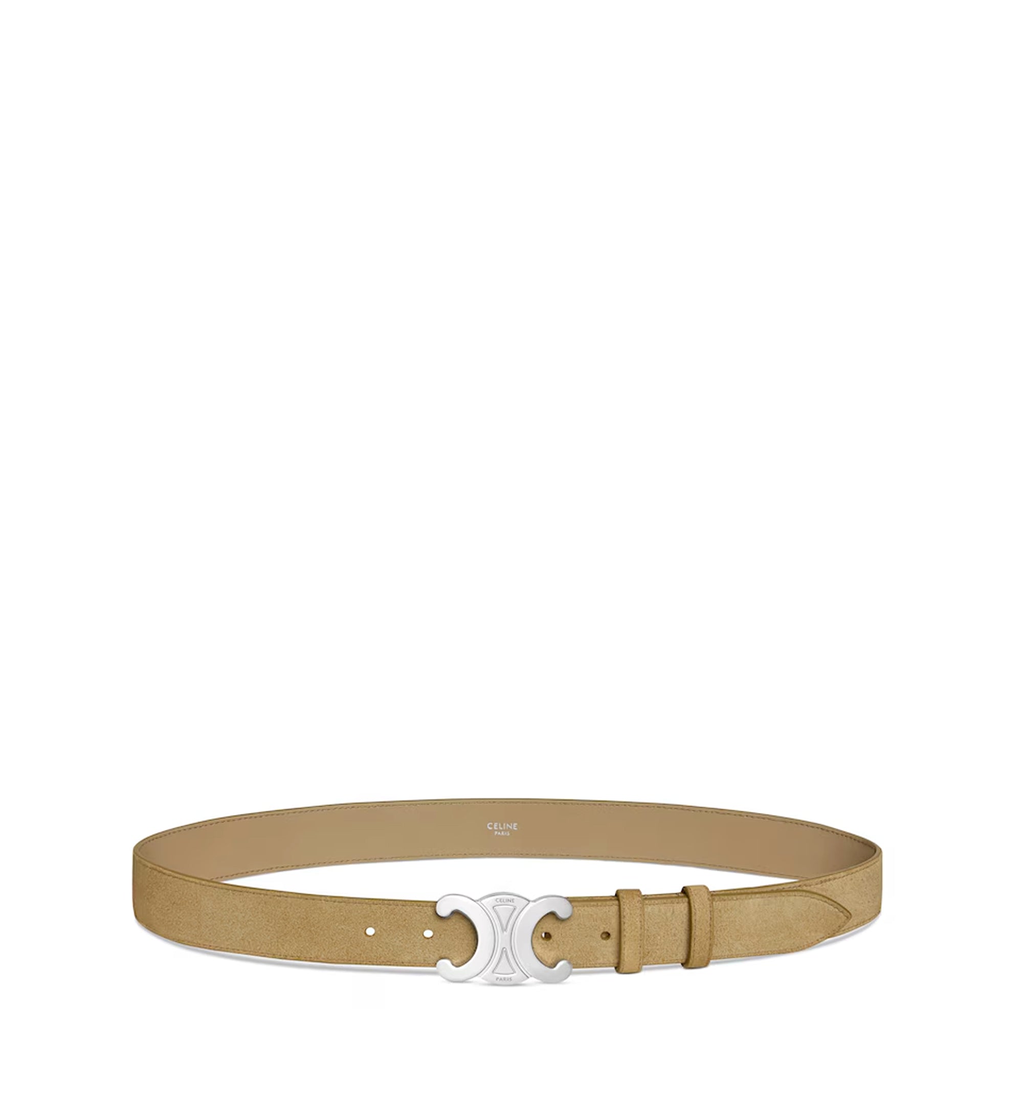 Large 30mm Triomphe Belt In Suede Calfskin