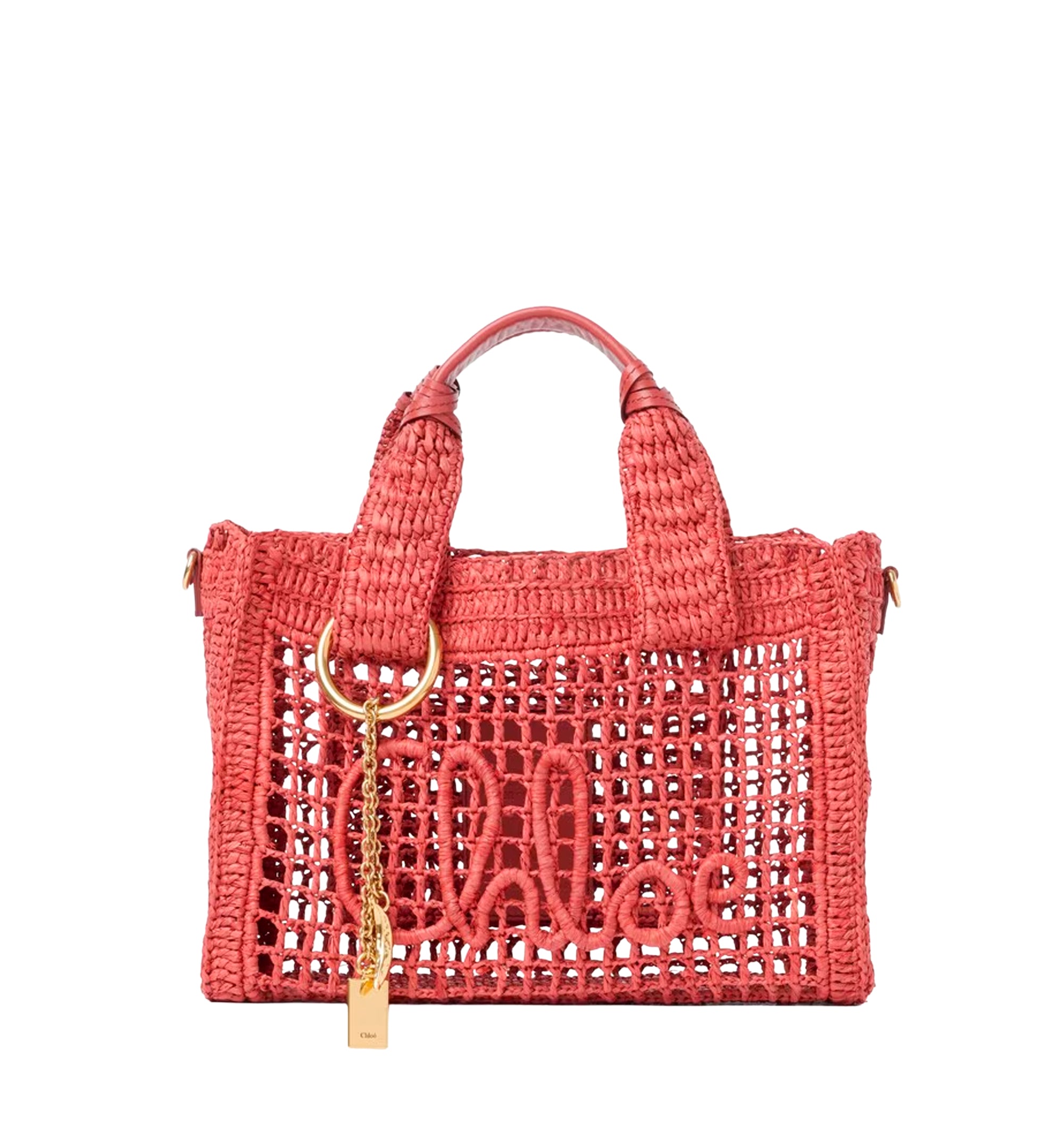 Small Summer Banana east-west tote bag with strap in raffia
