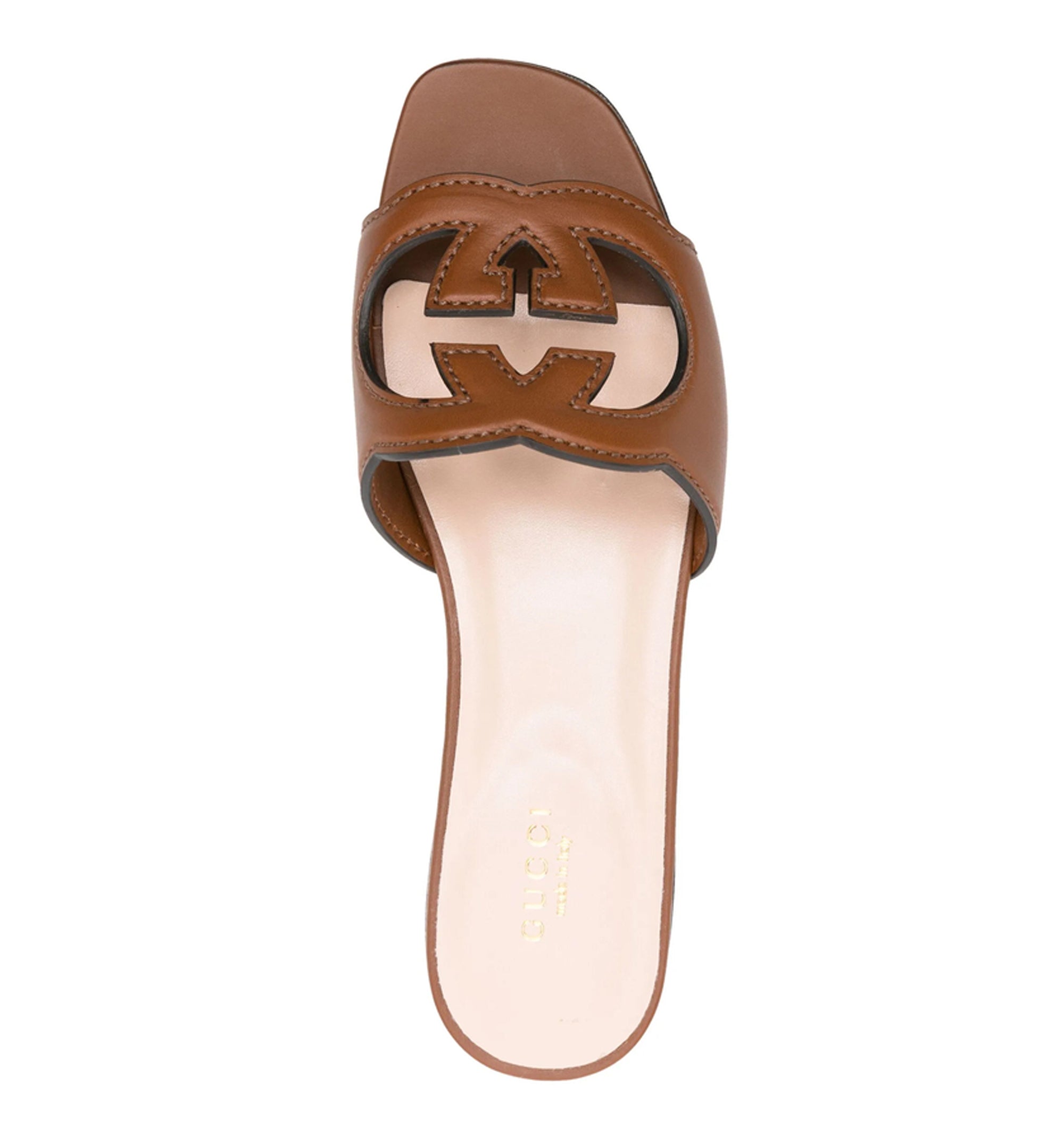 Slide Sandal With Interlocking G