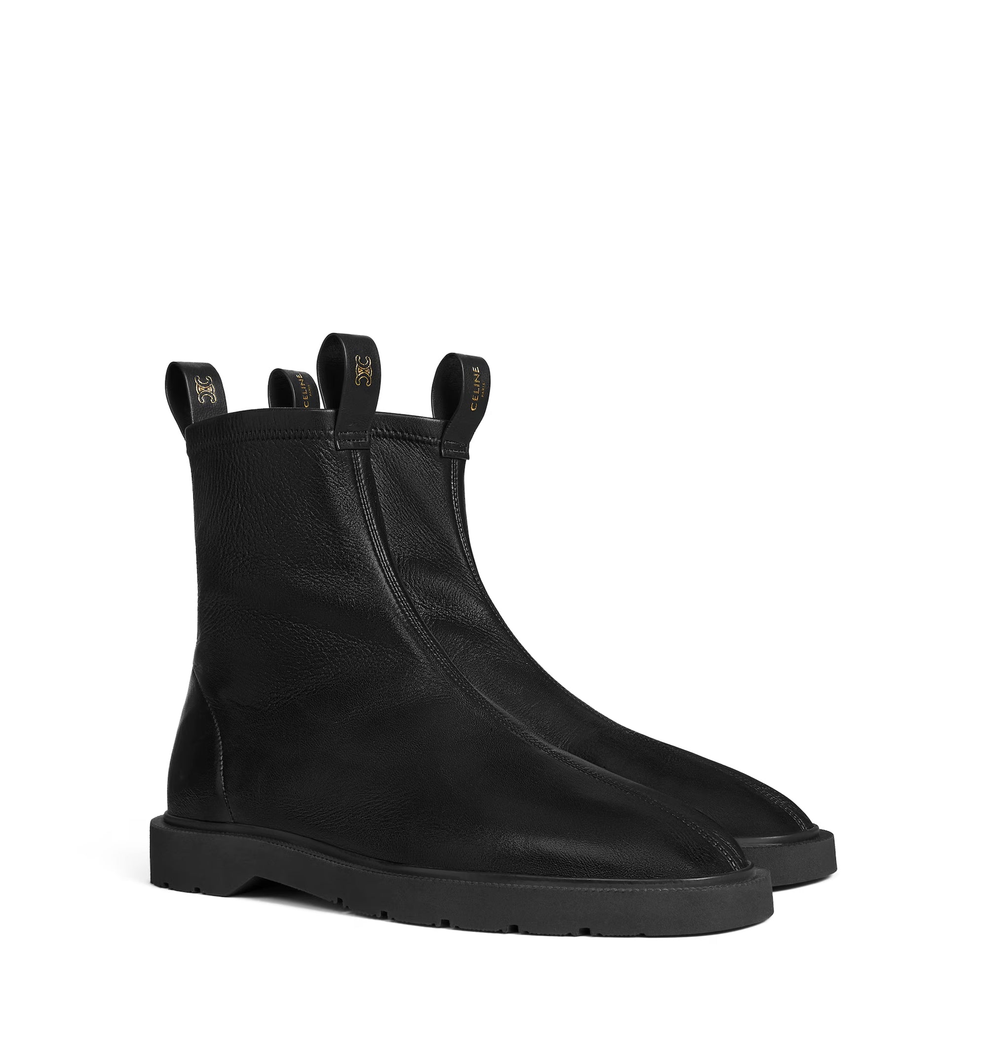 Flow Zipped Boot In Stretch Lambskin
