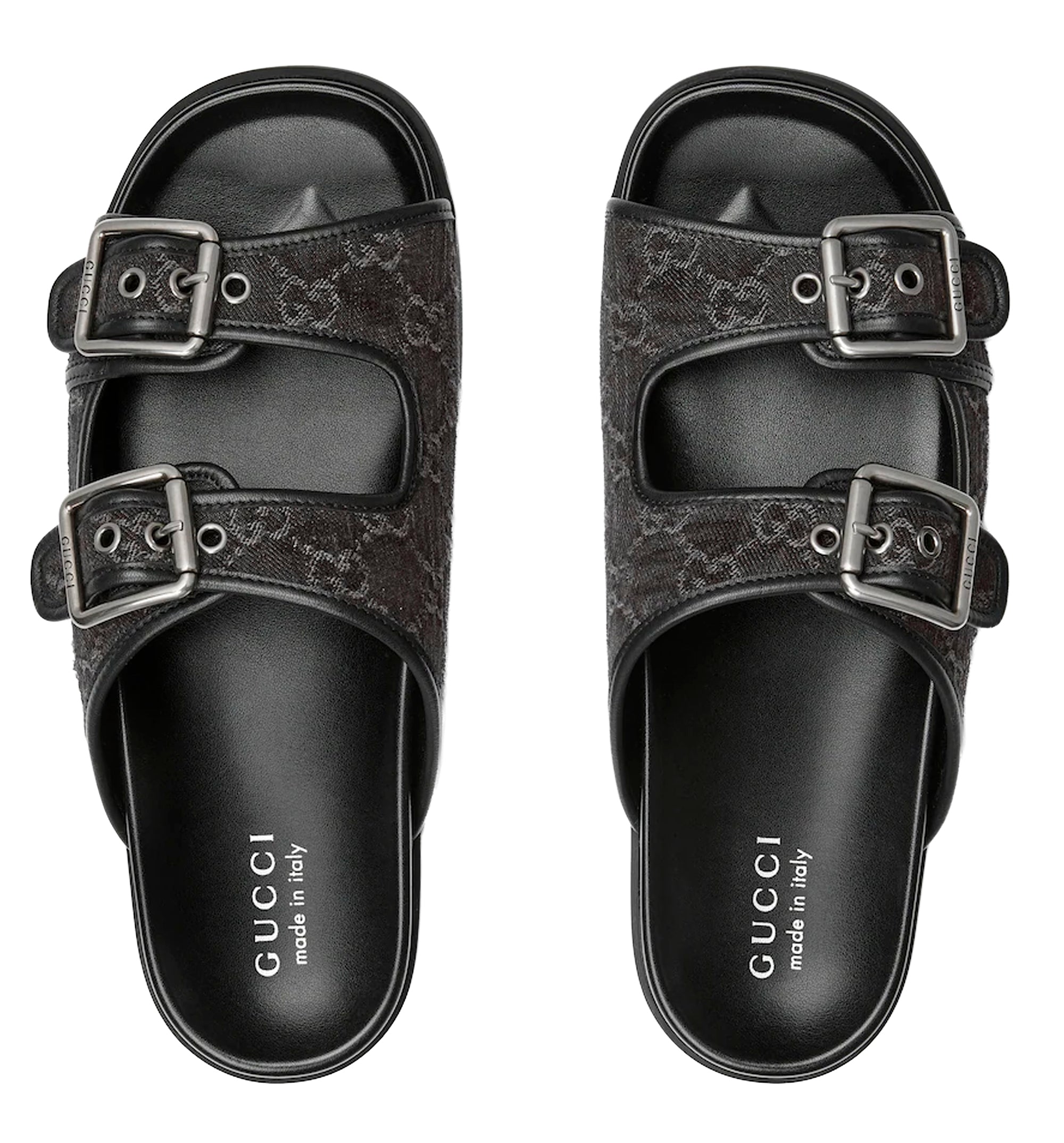 Men's slide sandal with buckles
