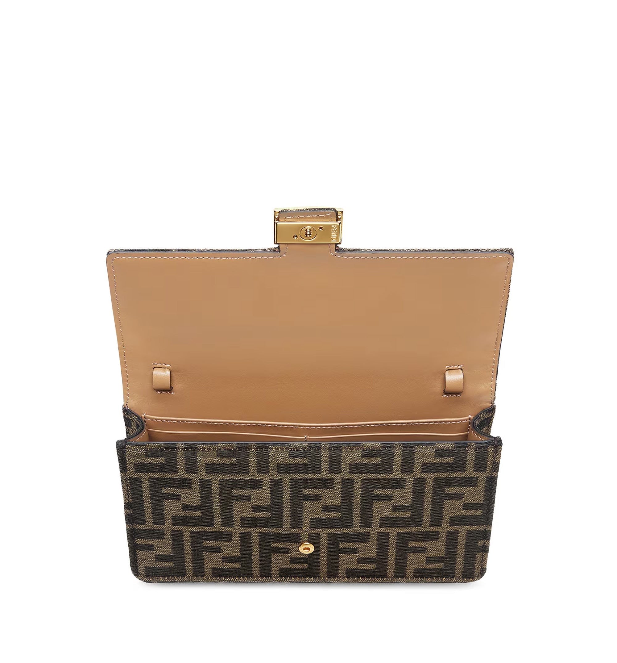 Baguette Wallet on Chain shoulder bag in FF jacquard fabric